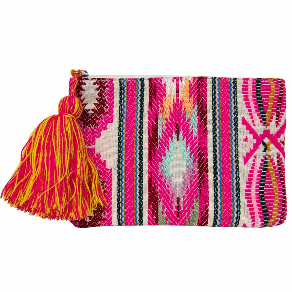 Kelsey Zip Up Pouch/Clutch with Tassel