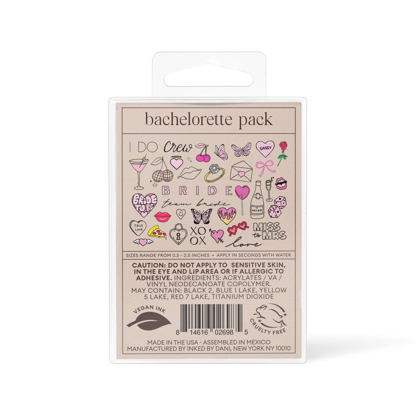 Bachelorette Babe Temporary Tattoo Pack