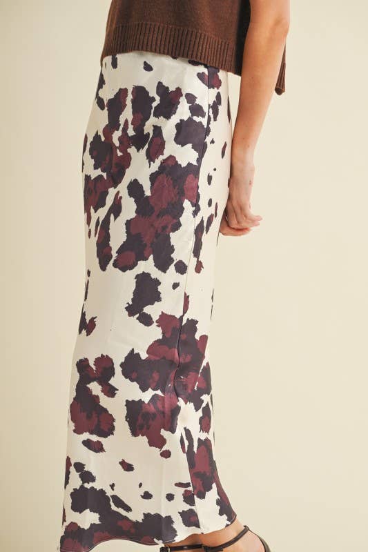 Clementine Abstract Animal Print Maxi Skirt
