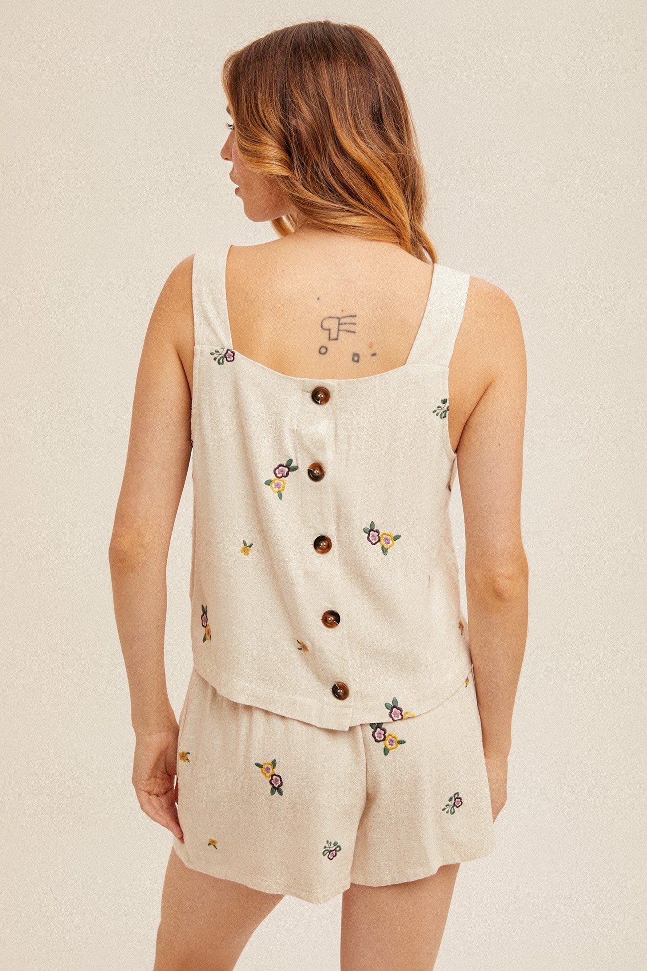 Penelope Floral Embroidered Linen Top