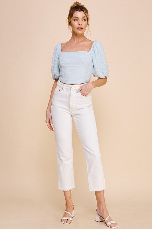 Sophie Puff Sleeve Corset Top