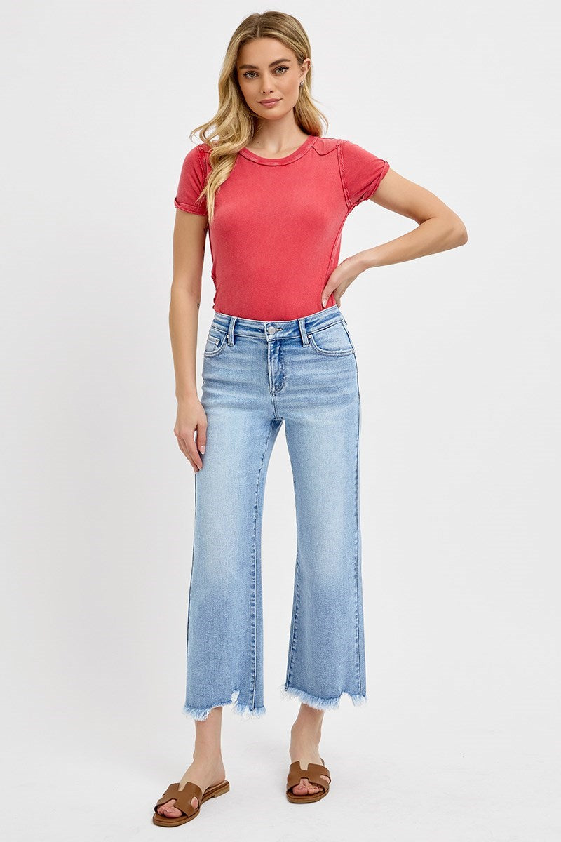 Risen Light Wash Straight Leg Ankle Jean