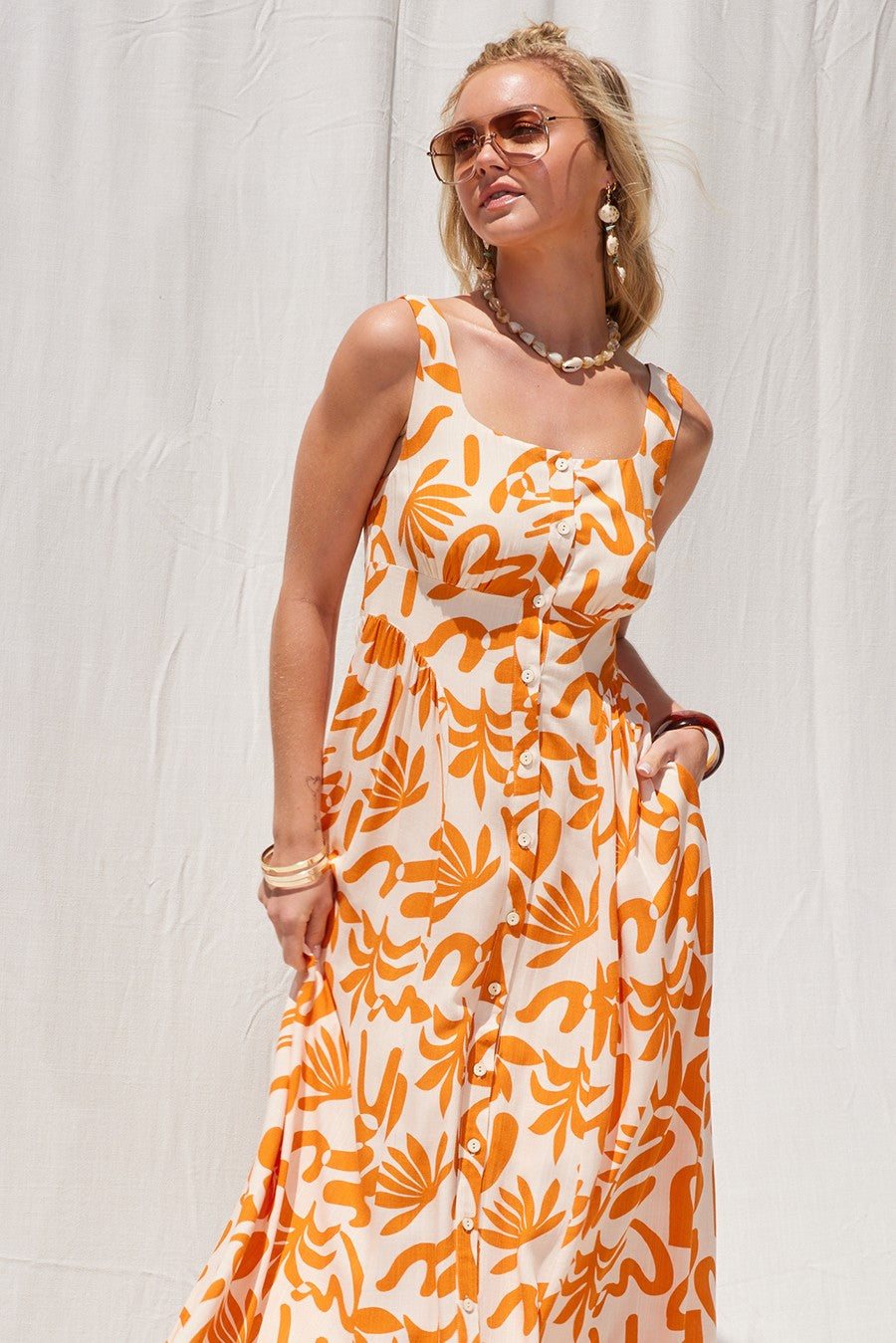 Autumn Floral Maxi Dress