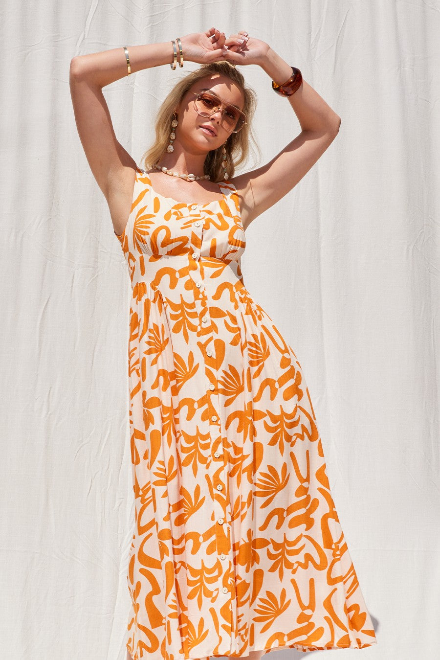 Autumn Floral Maxi Dress