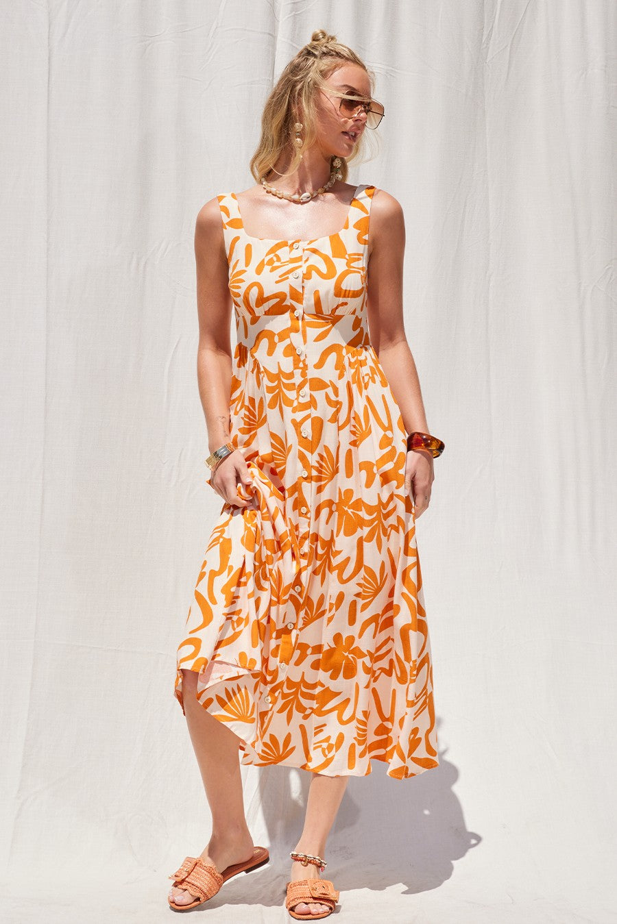 Autumn Floral Maxi Dress