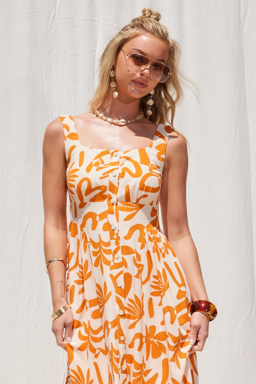 Autumn Floral Maxi Dress