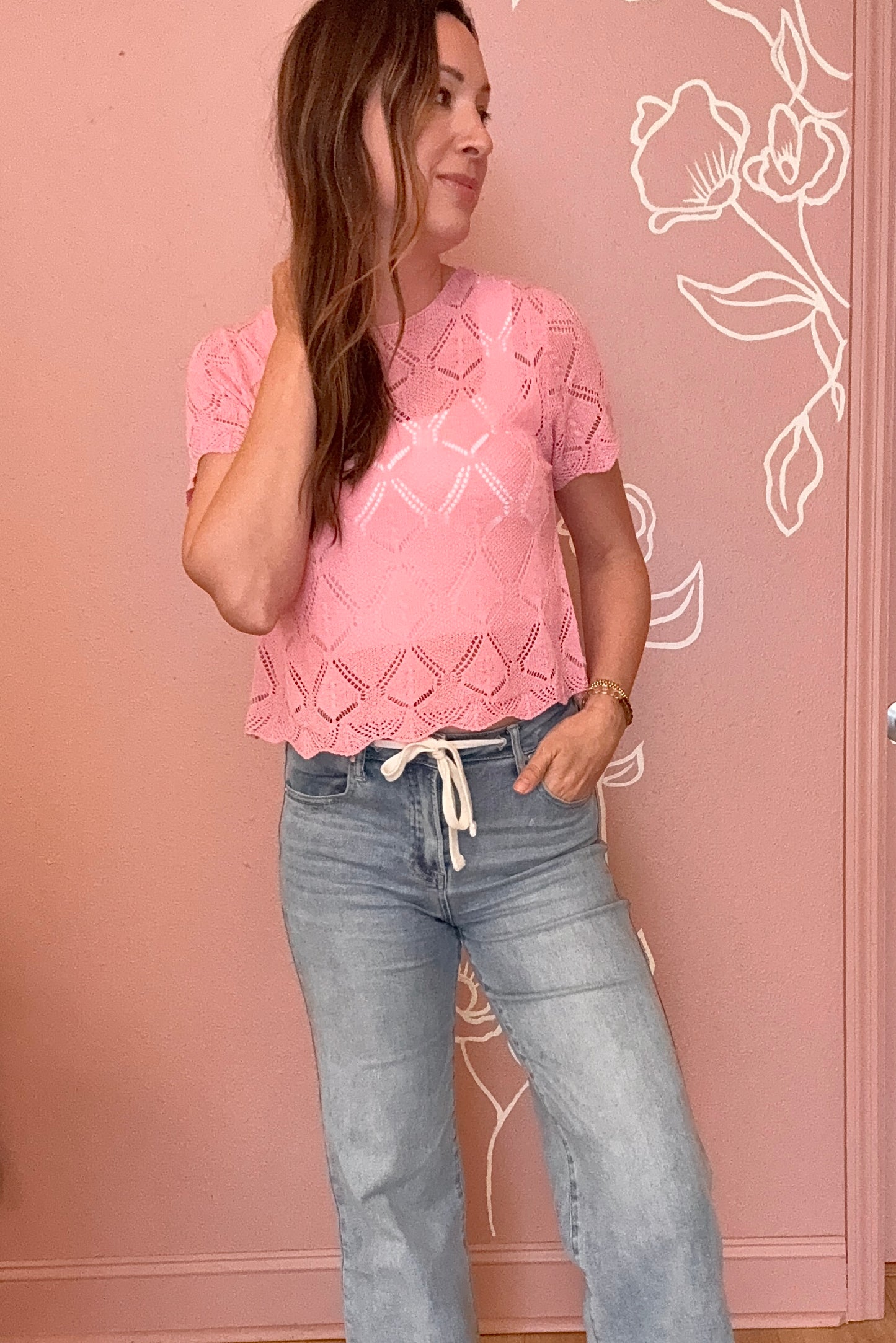 Clara Crochet Knit Top