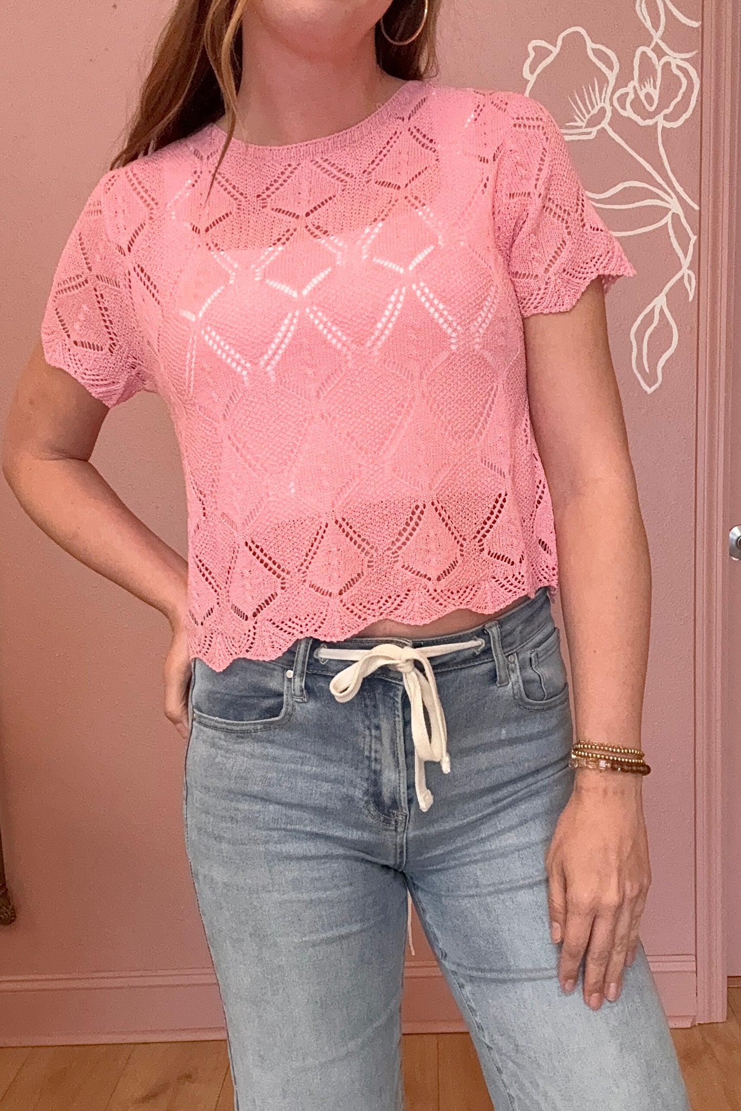 Clara Crochet Knit Top