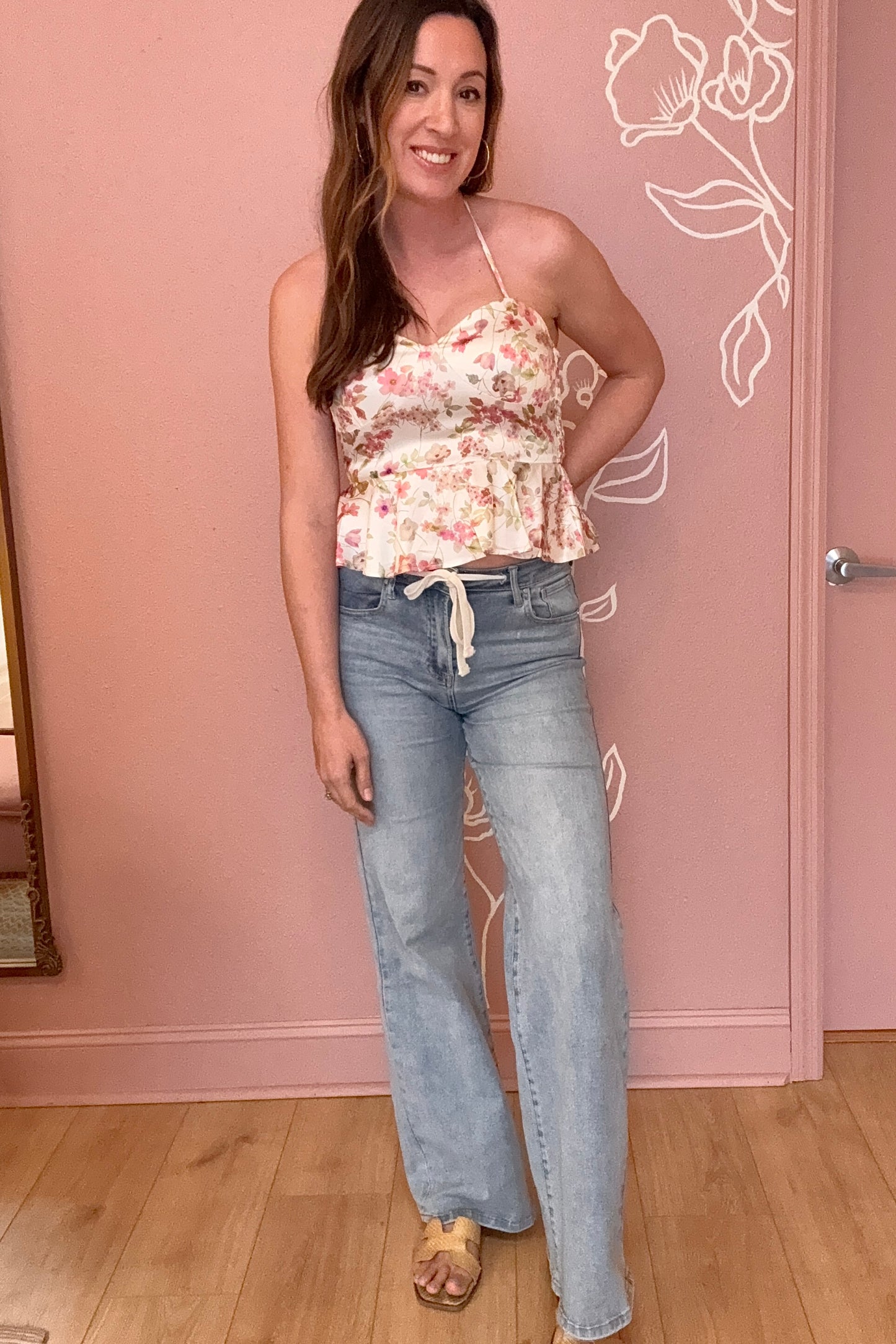 Piper Floral Peplum Halter Top
