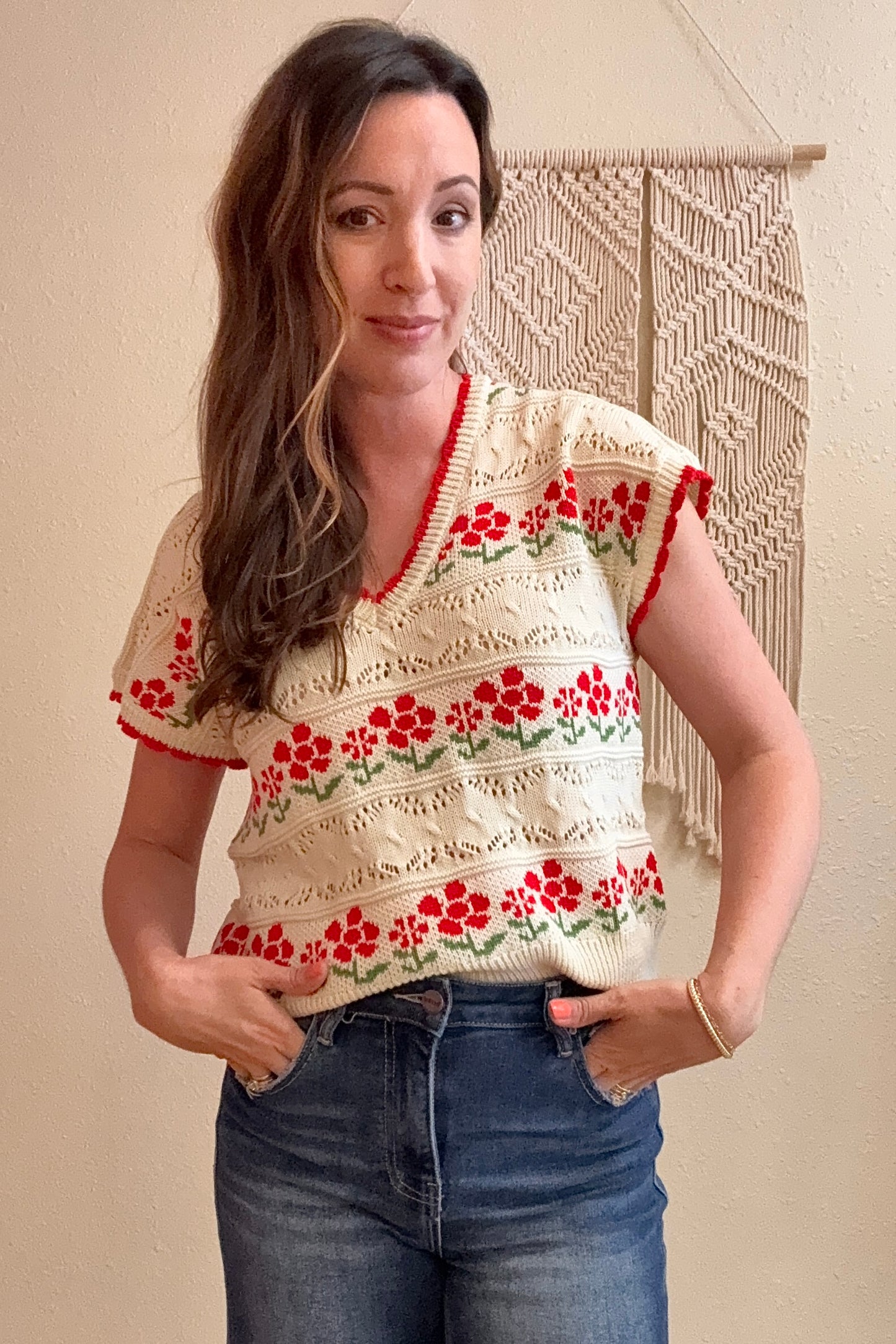 Layla Floral Sweater Vest