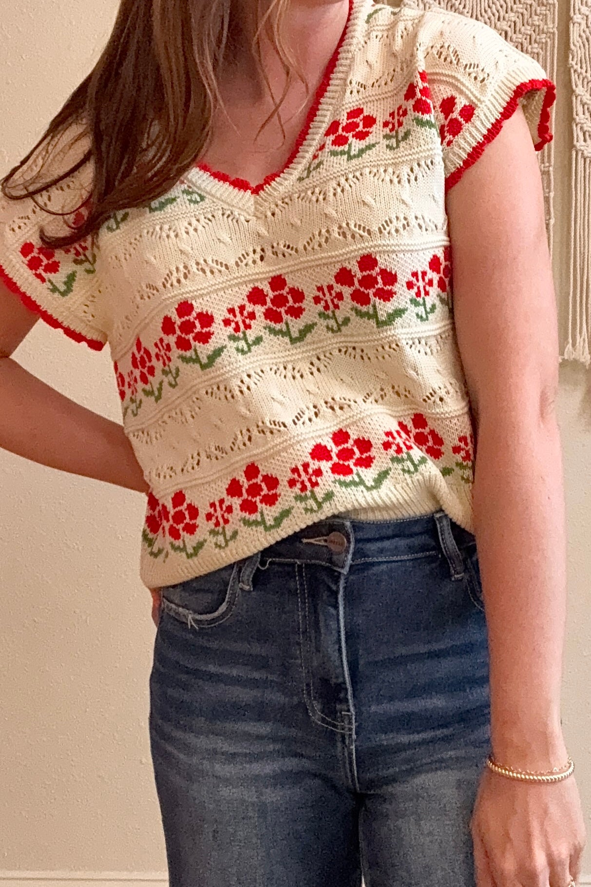 Layla Floral Sweater Vest