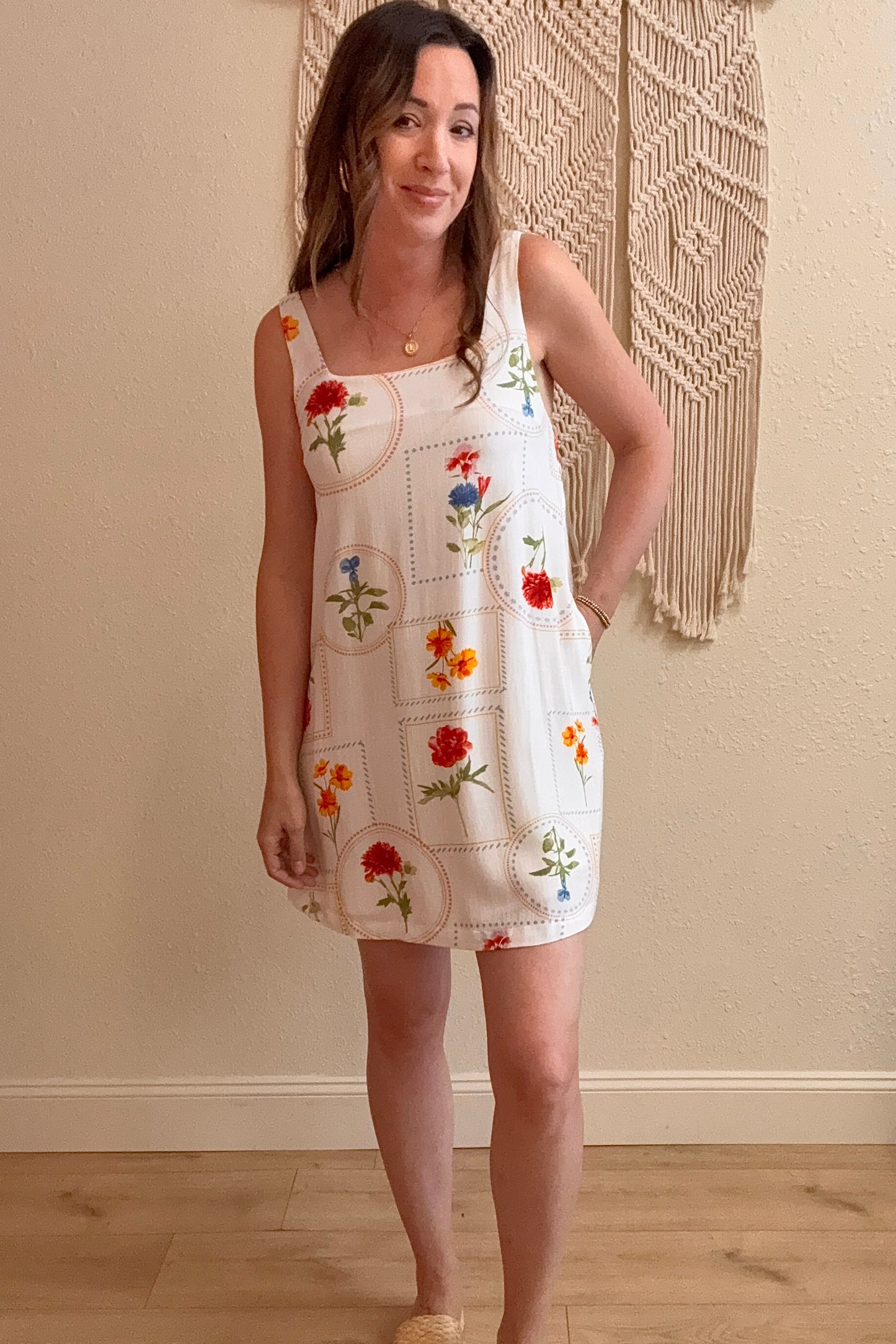 Mia Floral Square Neck Sundress