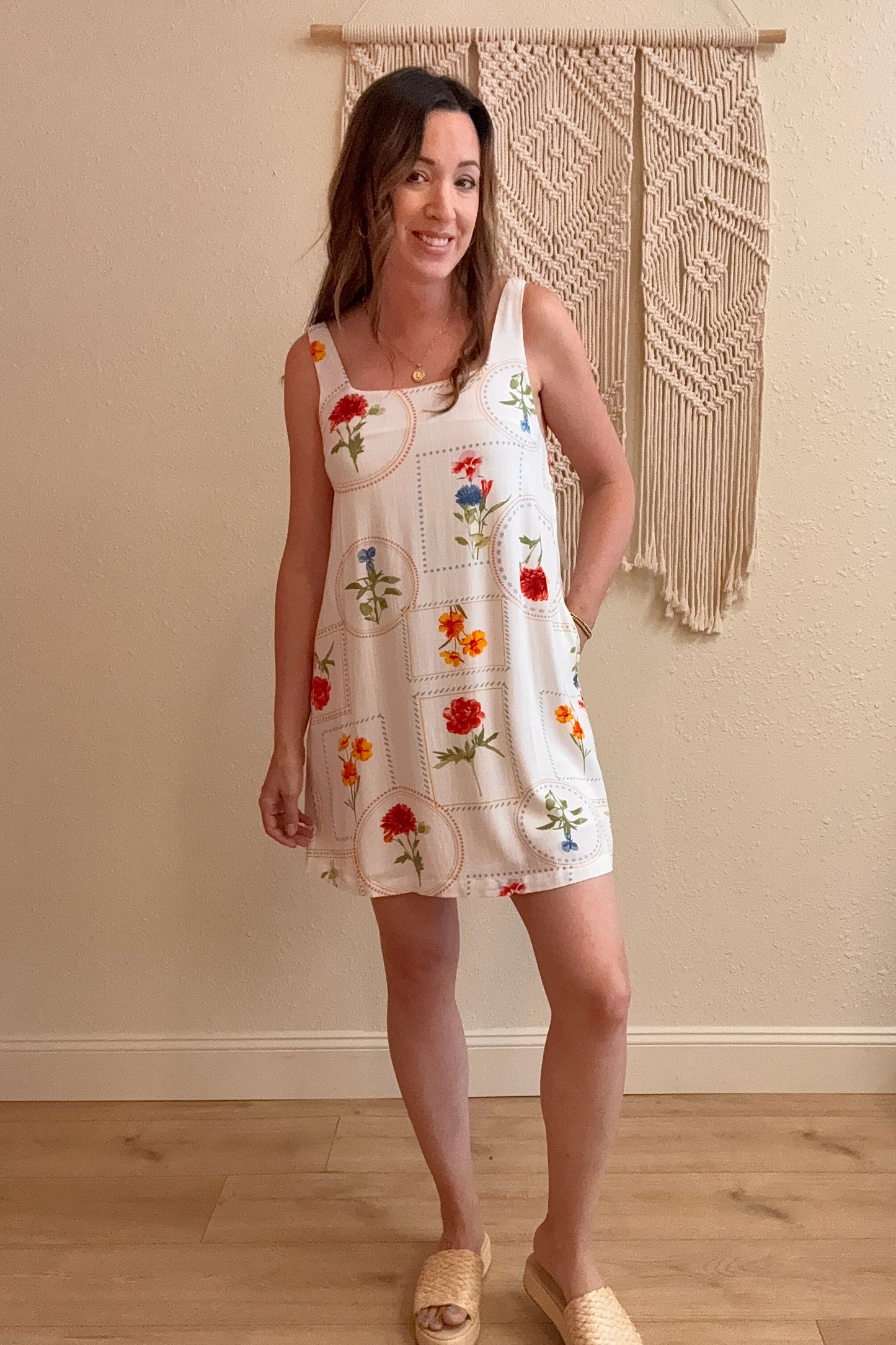 Mia Floral Square Neck Sundress