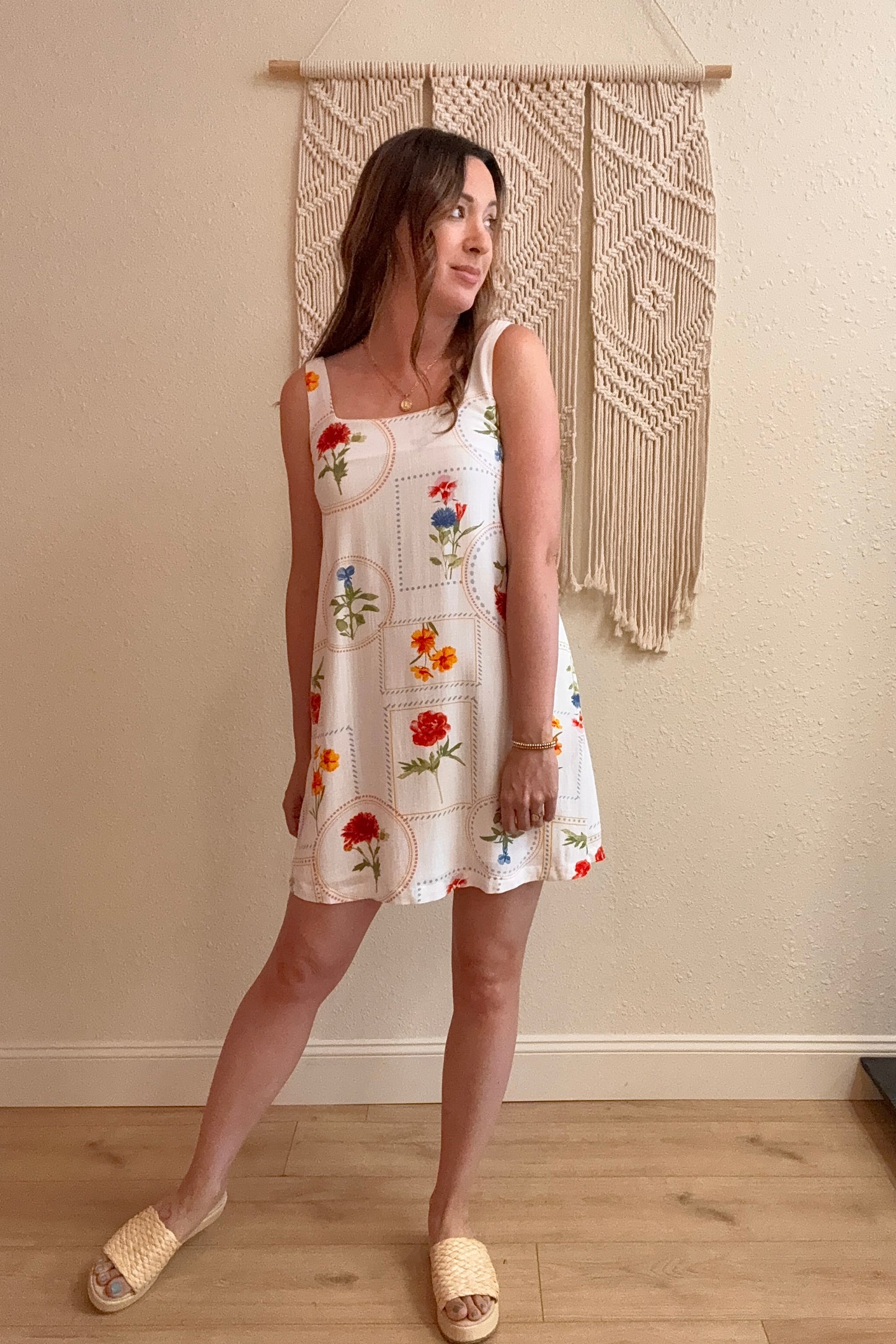 Mia Floral Square Neck Sundress