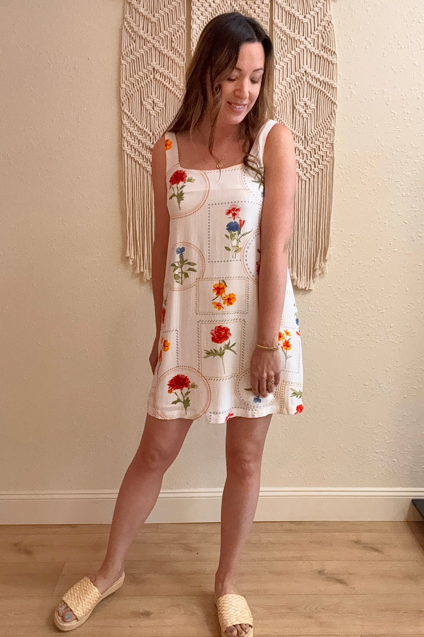 Mia Floral Square Neck Sundress