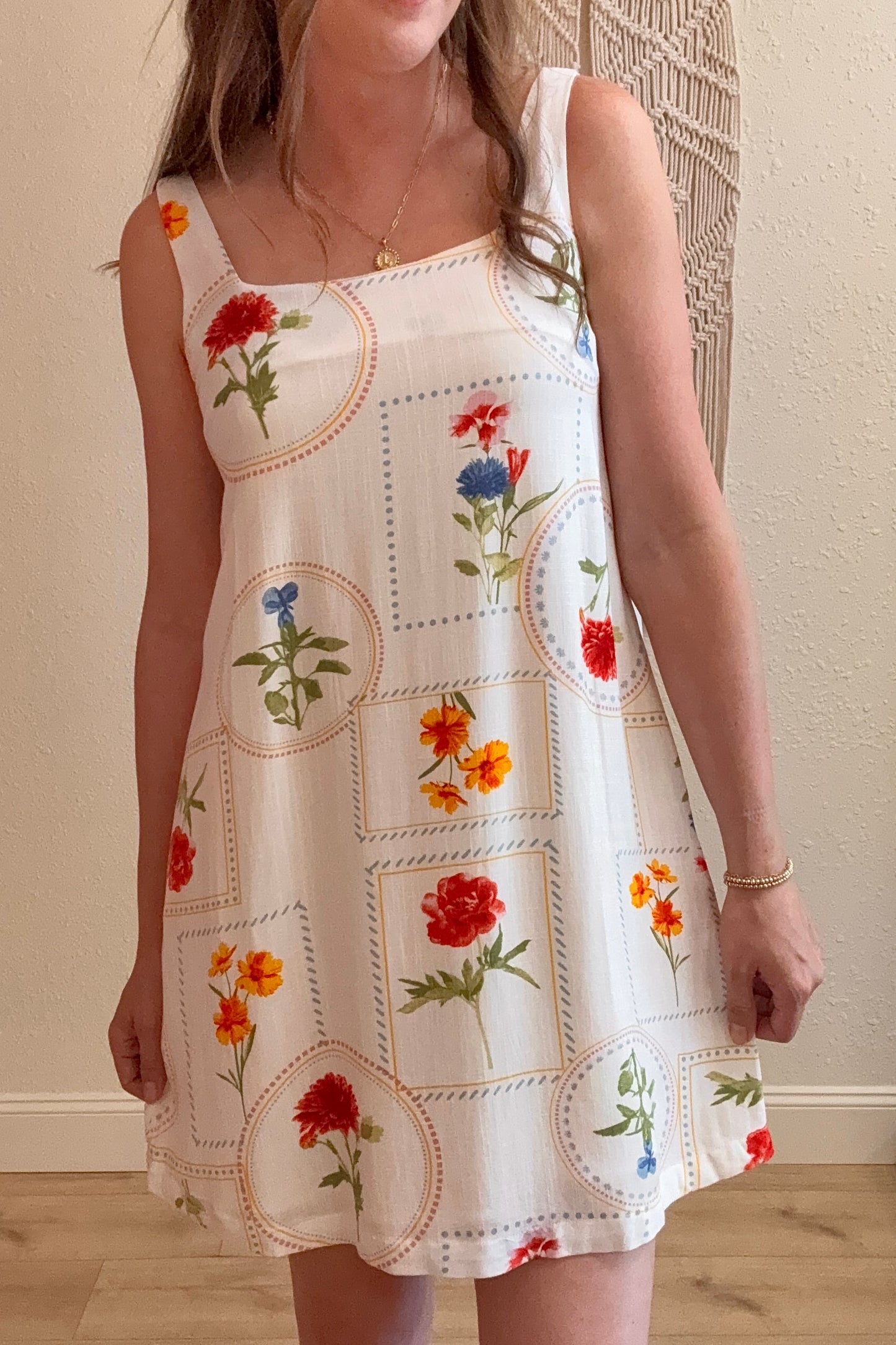 Mia Floral Square Neck Sundress