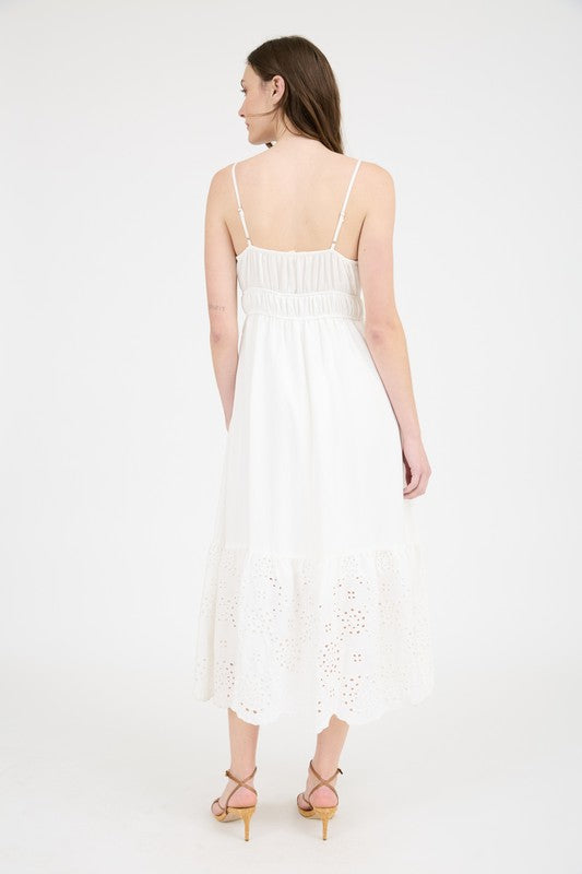 Addison White Eyelet Maxi Dress