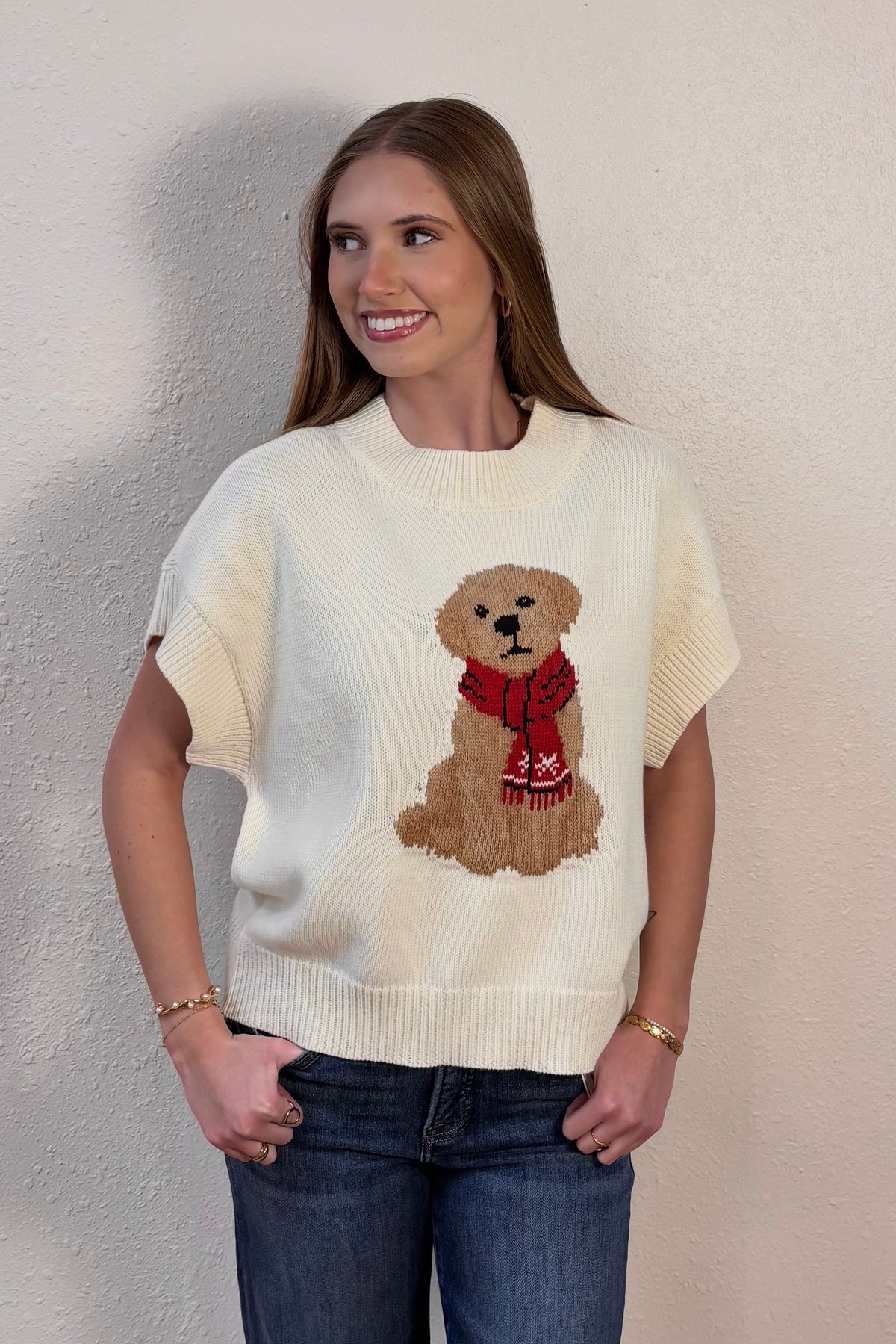 Luna Winter Dog Knit Sweater Top