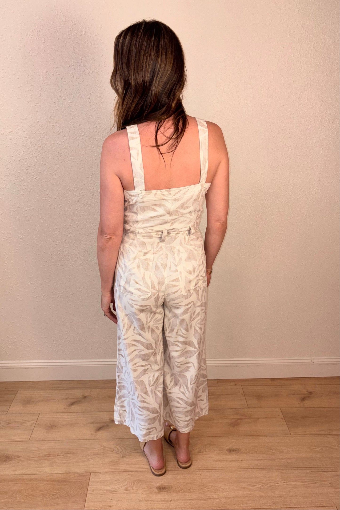 Bree Straight Neck Cropped Jumpsuit