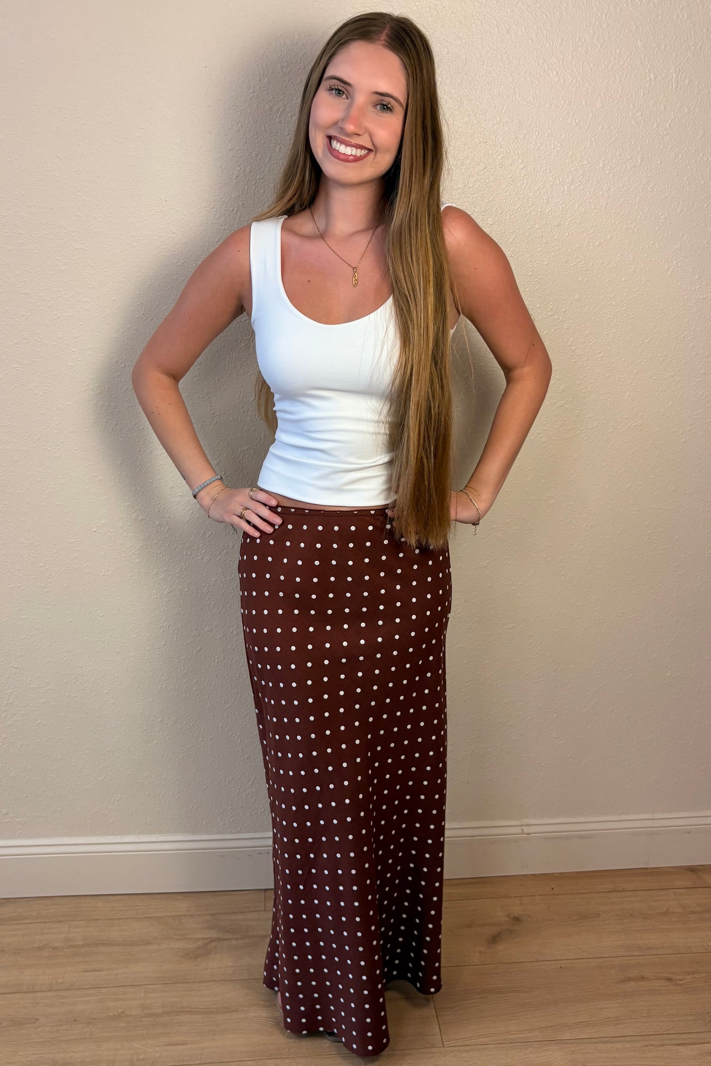 Delilah Polka Dot A-Line Skirt