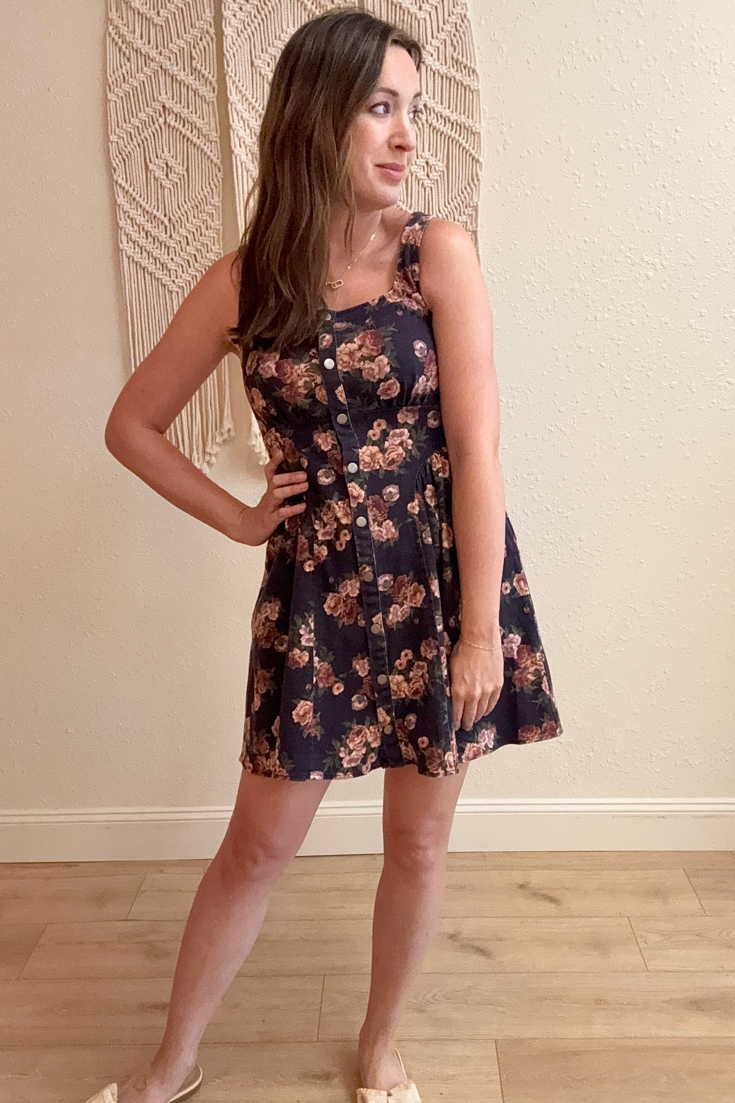 Juliette Floral Denim Dress