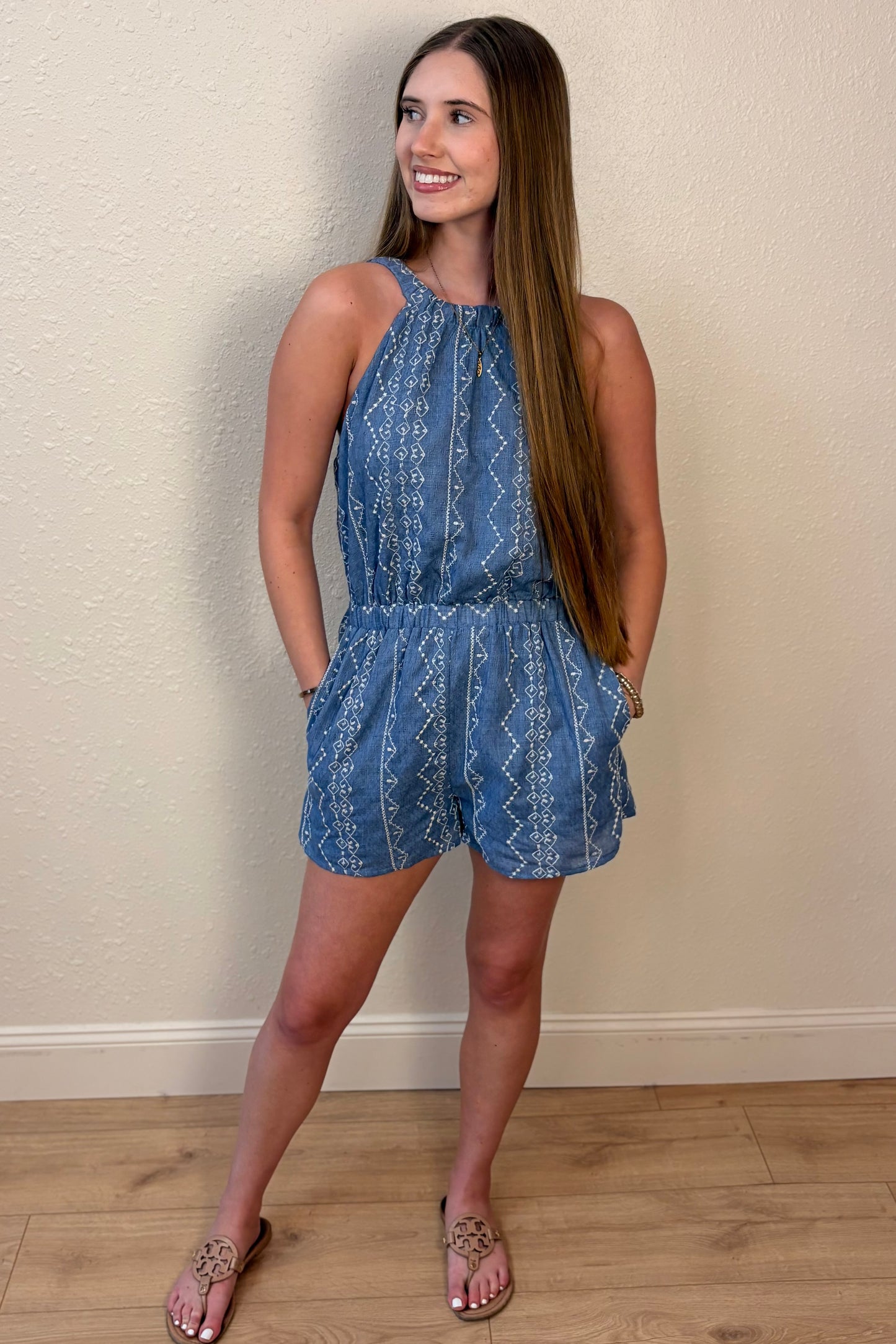 Hallie Embroidered Romper