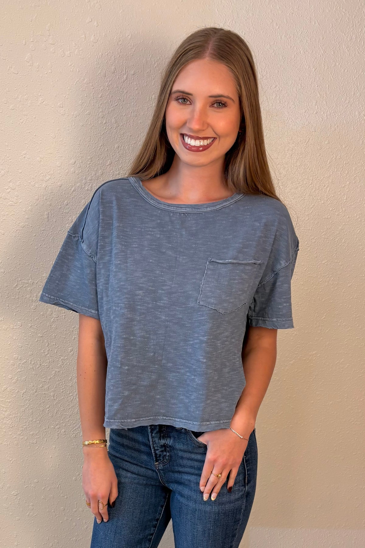 Kim Exposed Seam Pocket T-Shirt
