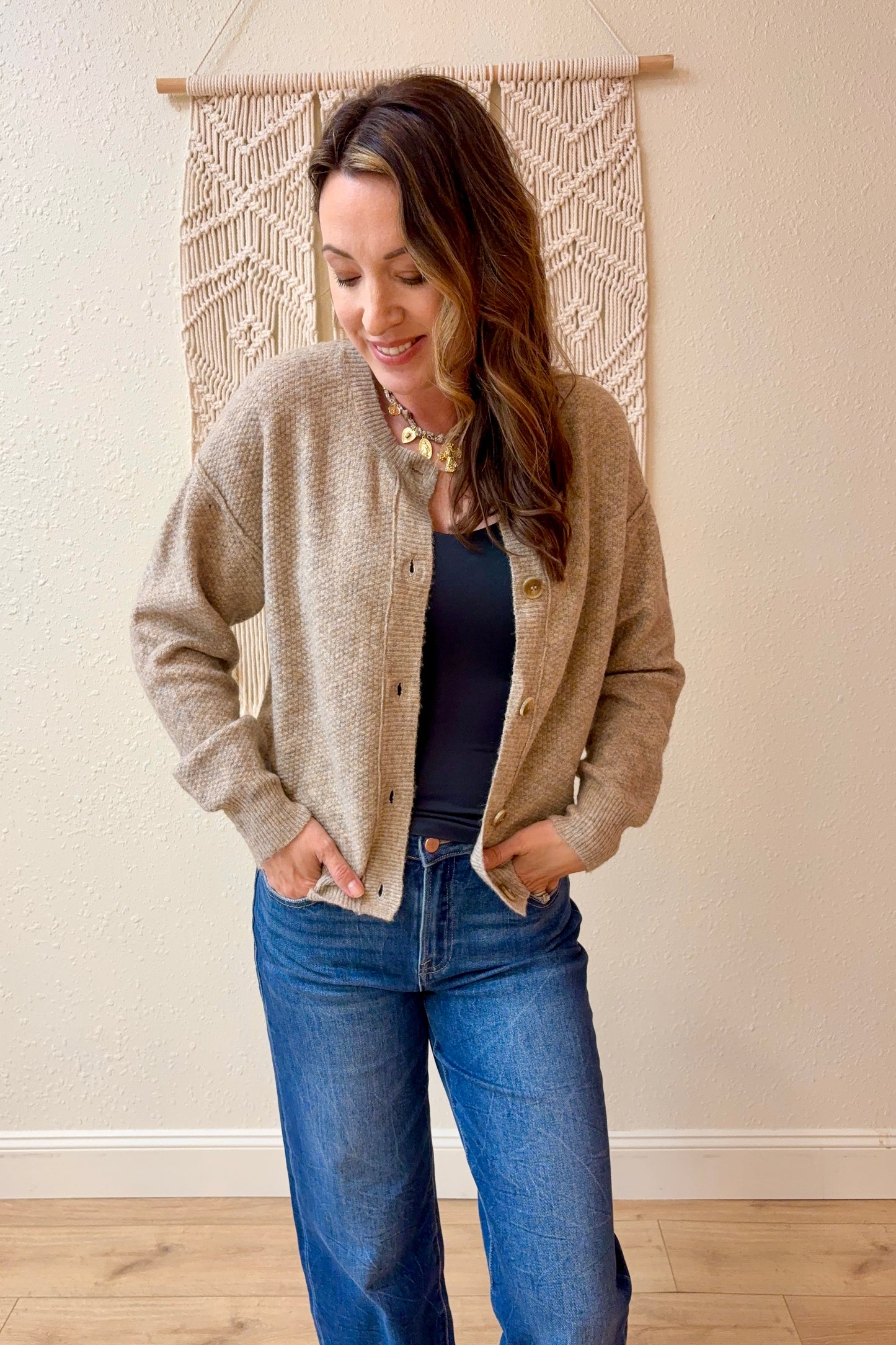 Madelyn Exposed Seam Cardigan Sweater