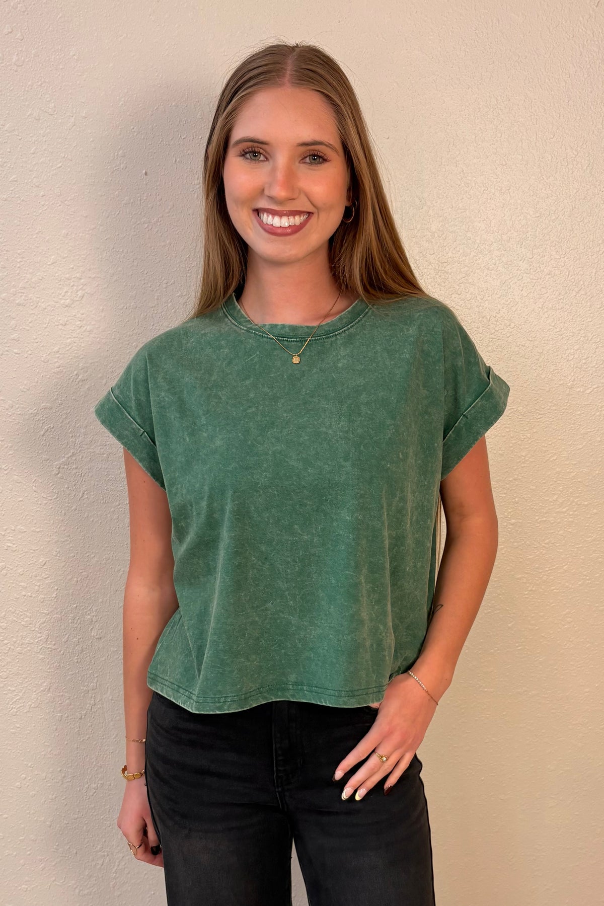 Zara Evergreen Mineral Wash T-Shirt