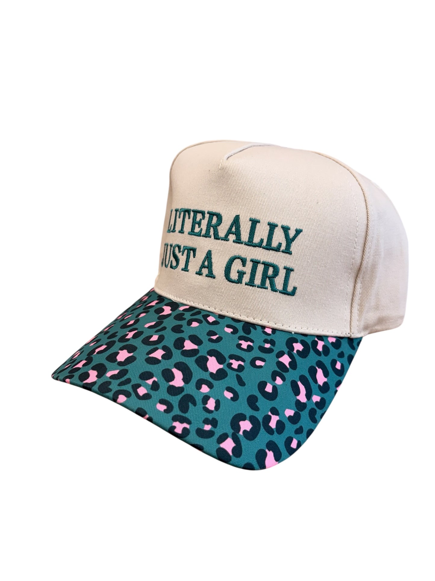 Literally Just a Girl Animal Print Trucker Hat