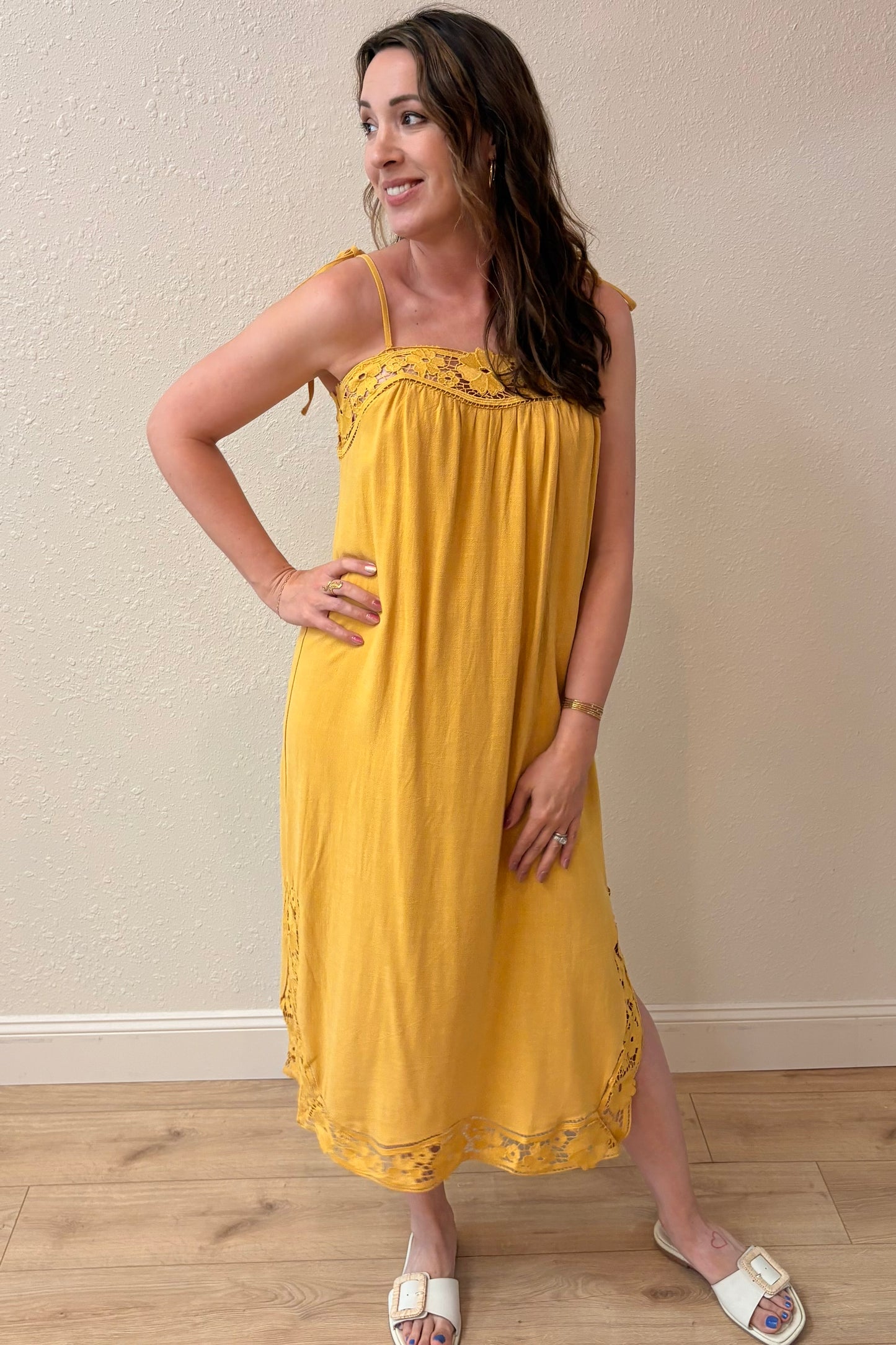 Willow Lace Trim Maxi Dress