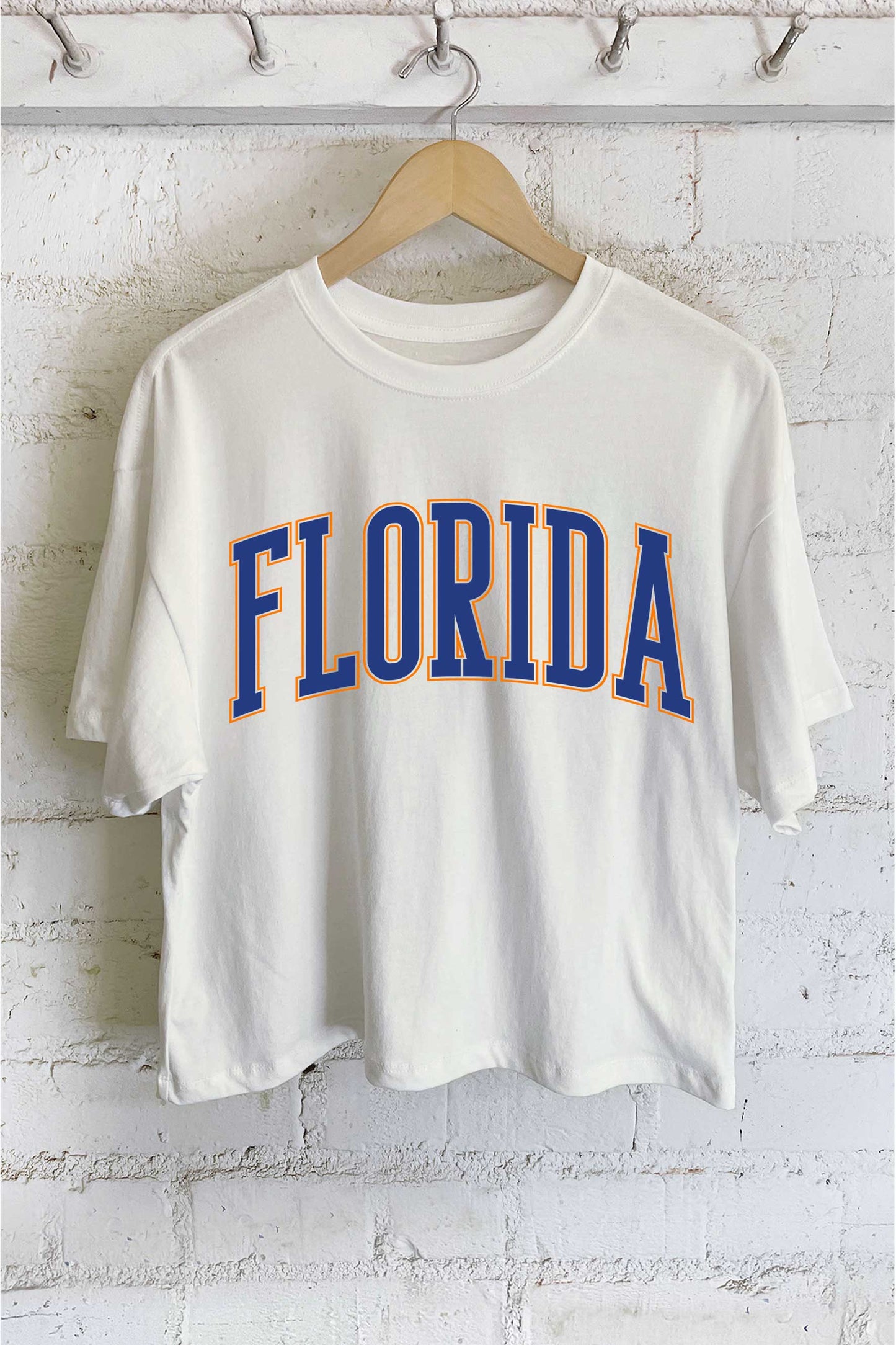 Florida Graphic Cropped Tee Shirt