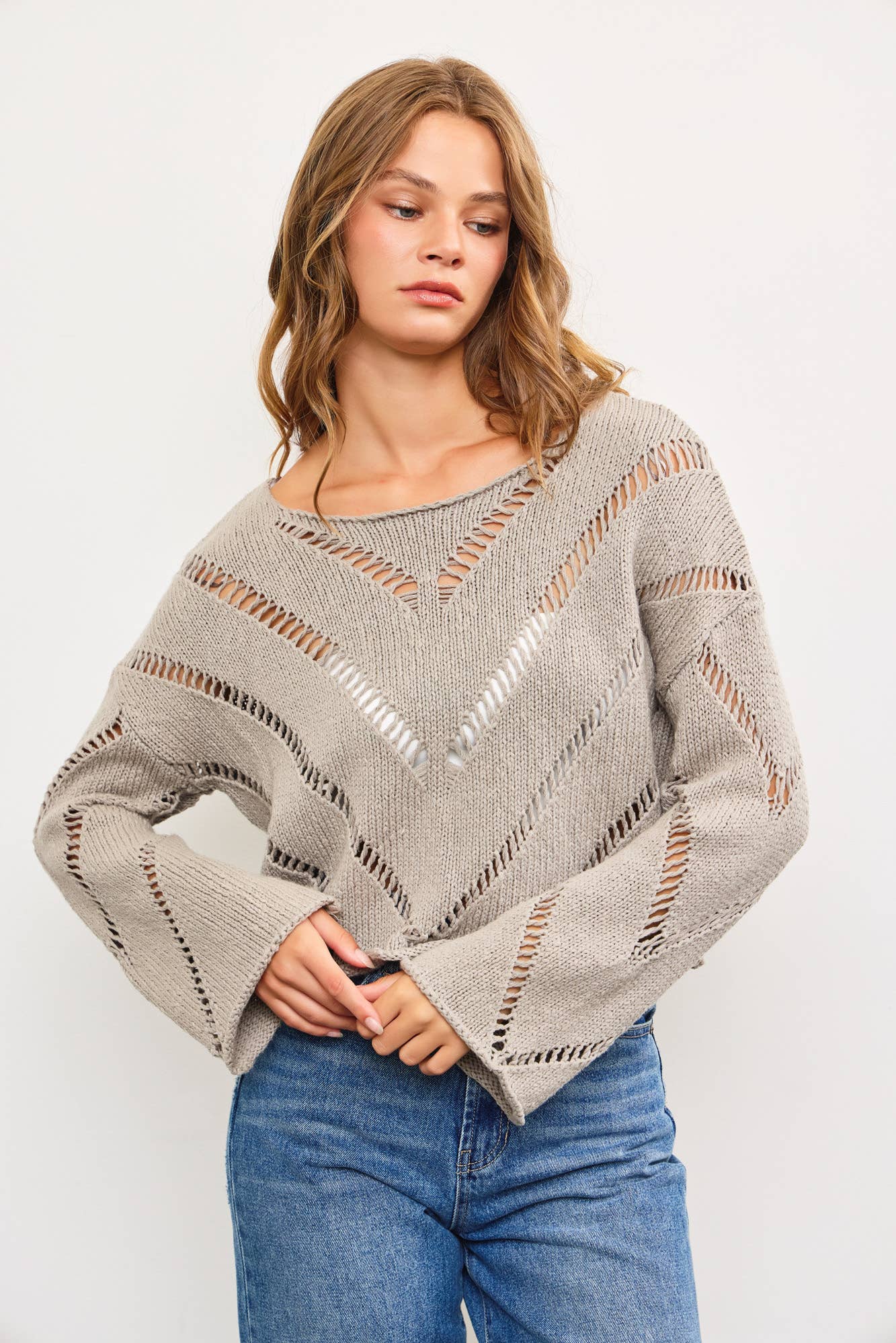 Ember Open Weave Knit Sweater