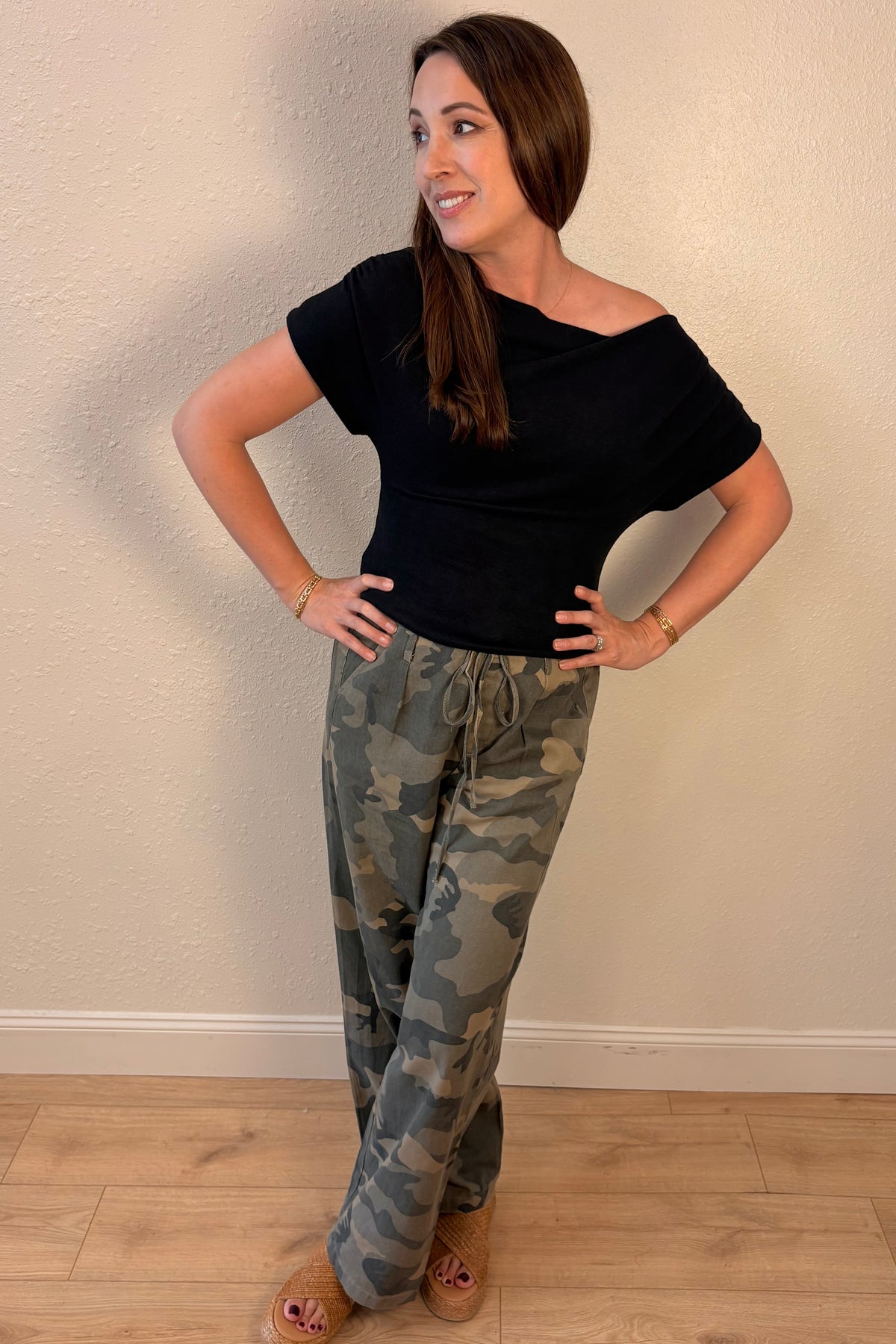 Jillian Black Off the Shoulder Top