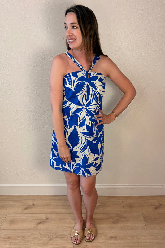 Mykonos Knot Halter Mini Dress