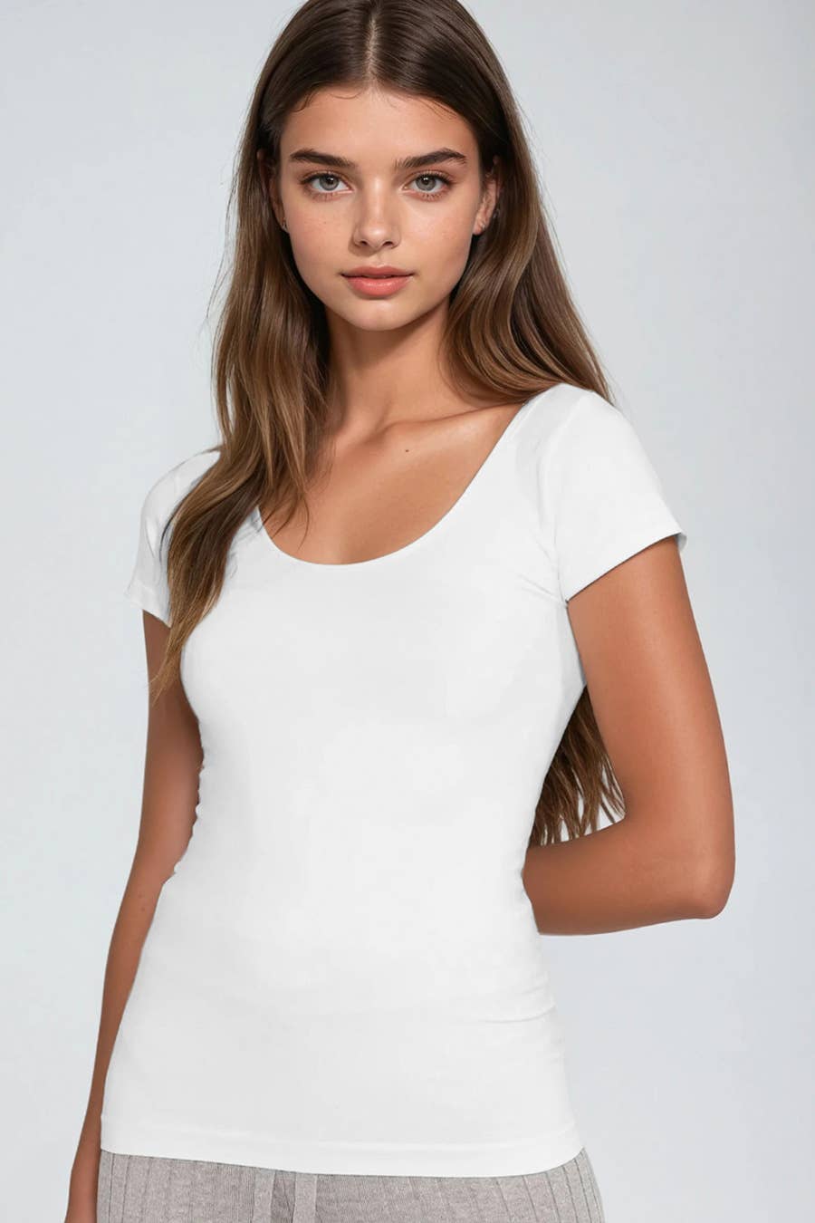 The Essential Cap Sleeve Scoop Neck Top