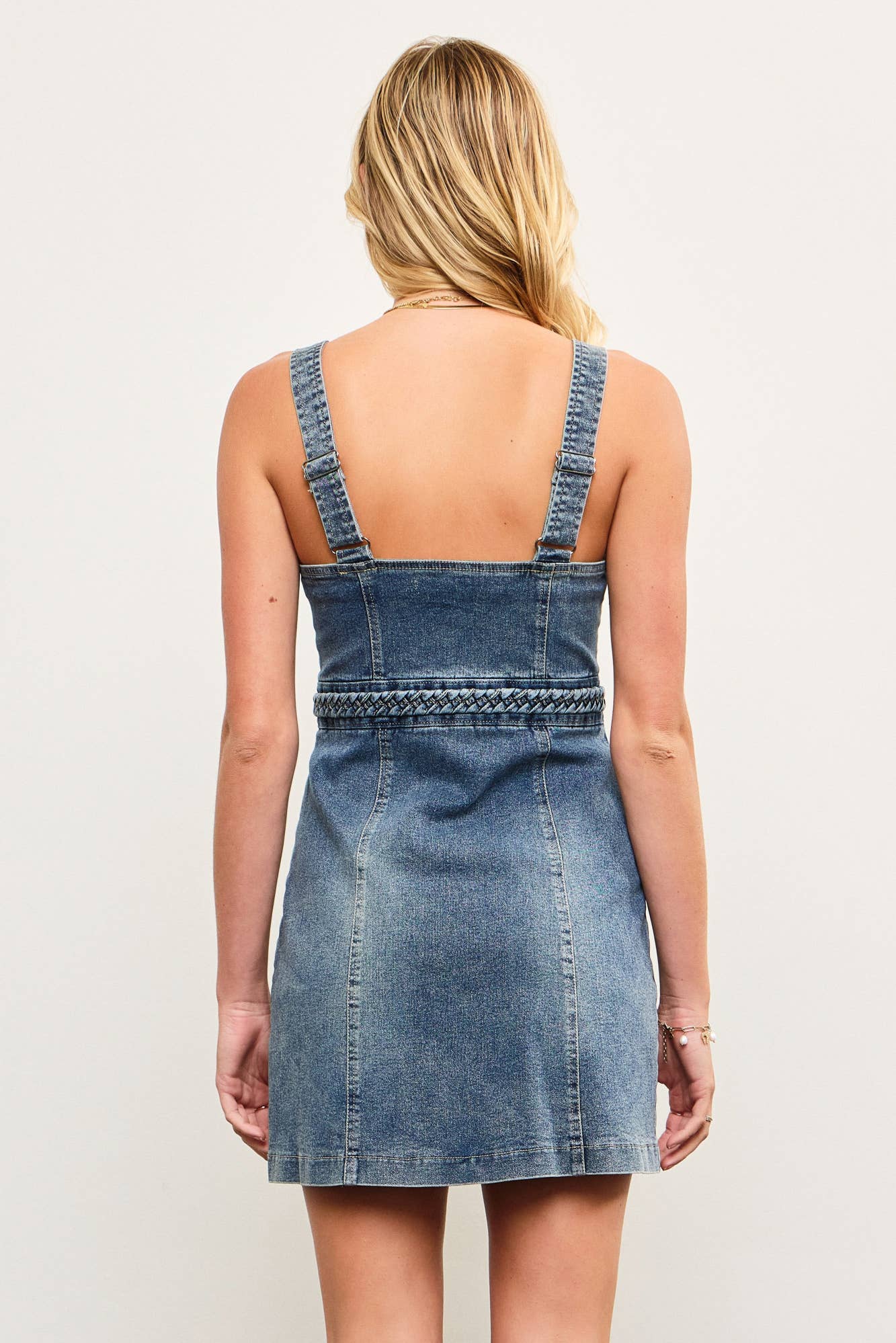 Carrie Zip Front Denim Dress