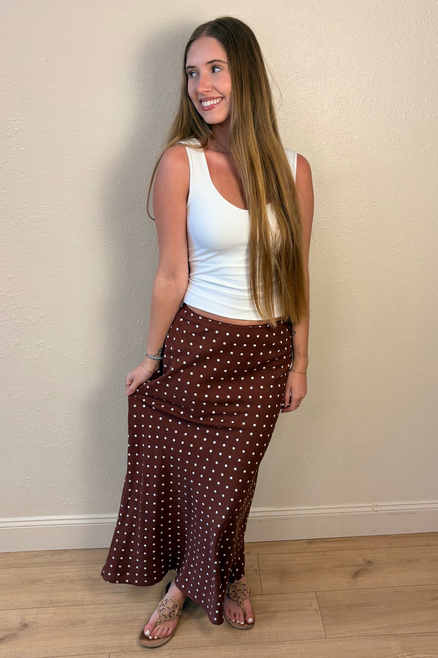 Delilah Polka Dot A-Line Skirt