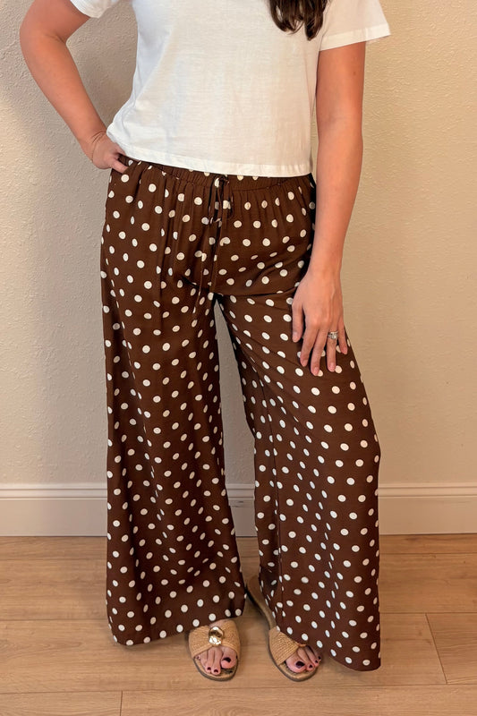 Emery Brown Polka Dot Pants