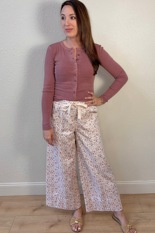 Priscilla Small Floral Utility Pocket Pants