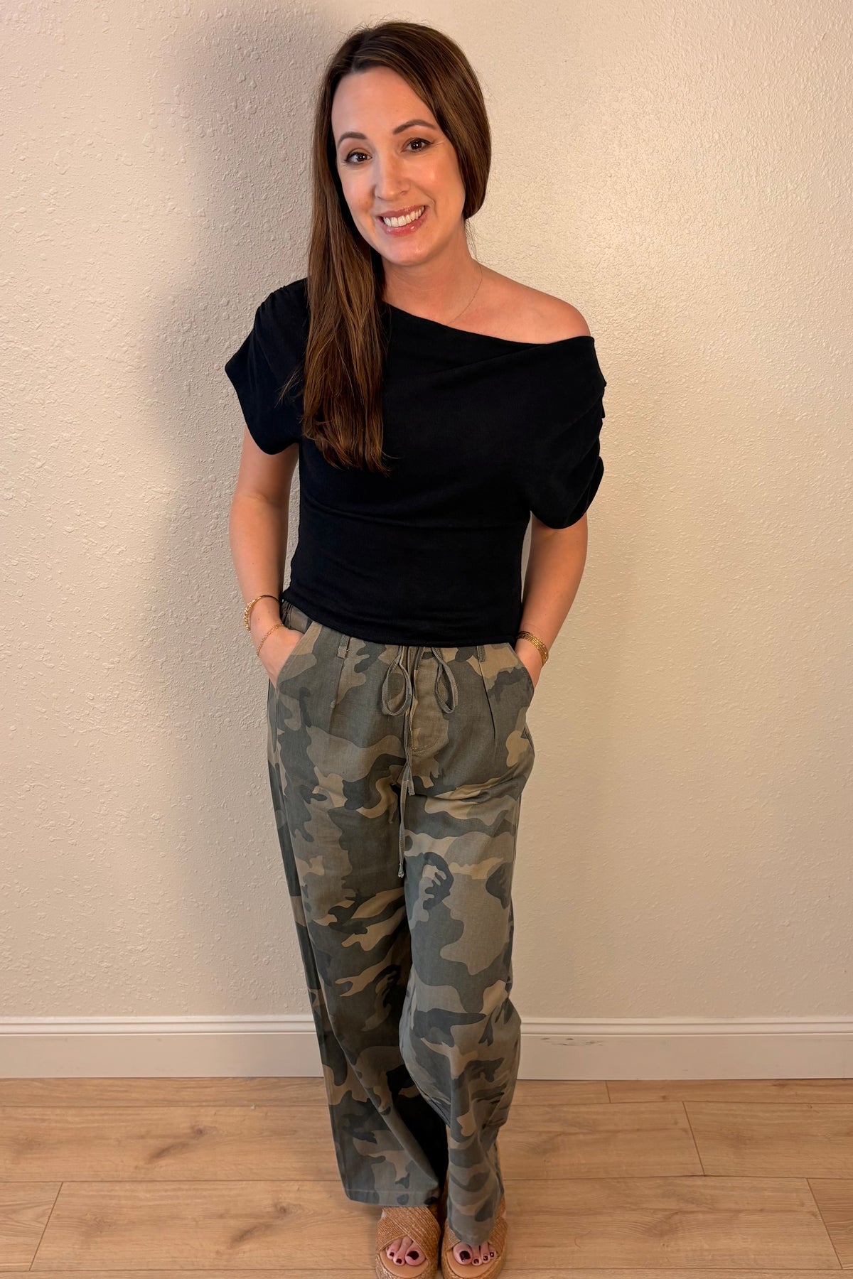 Jillian Black Off the Shoulder Top