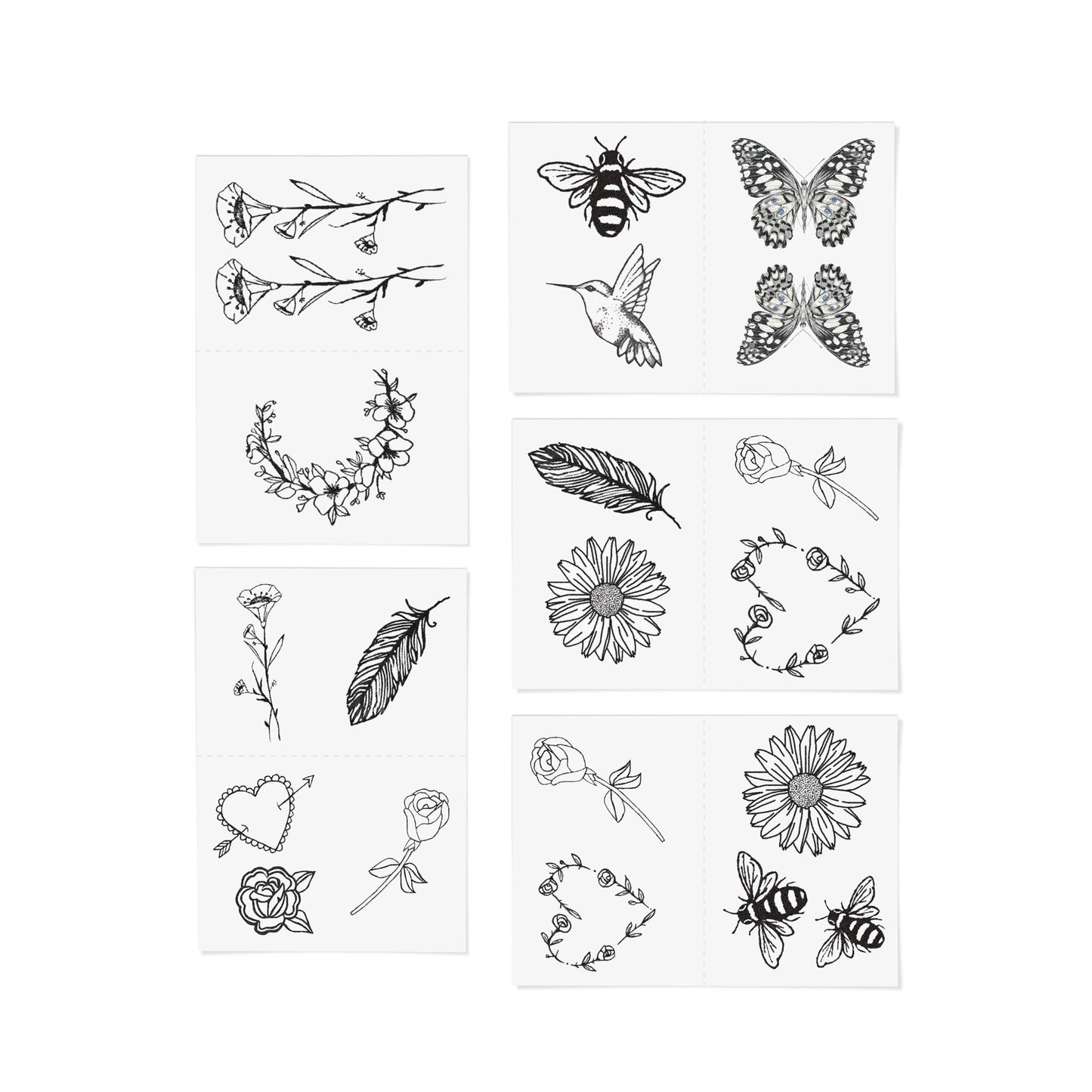 Embroidered Temporary Tattoo Pack