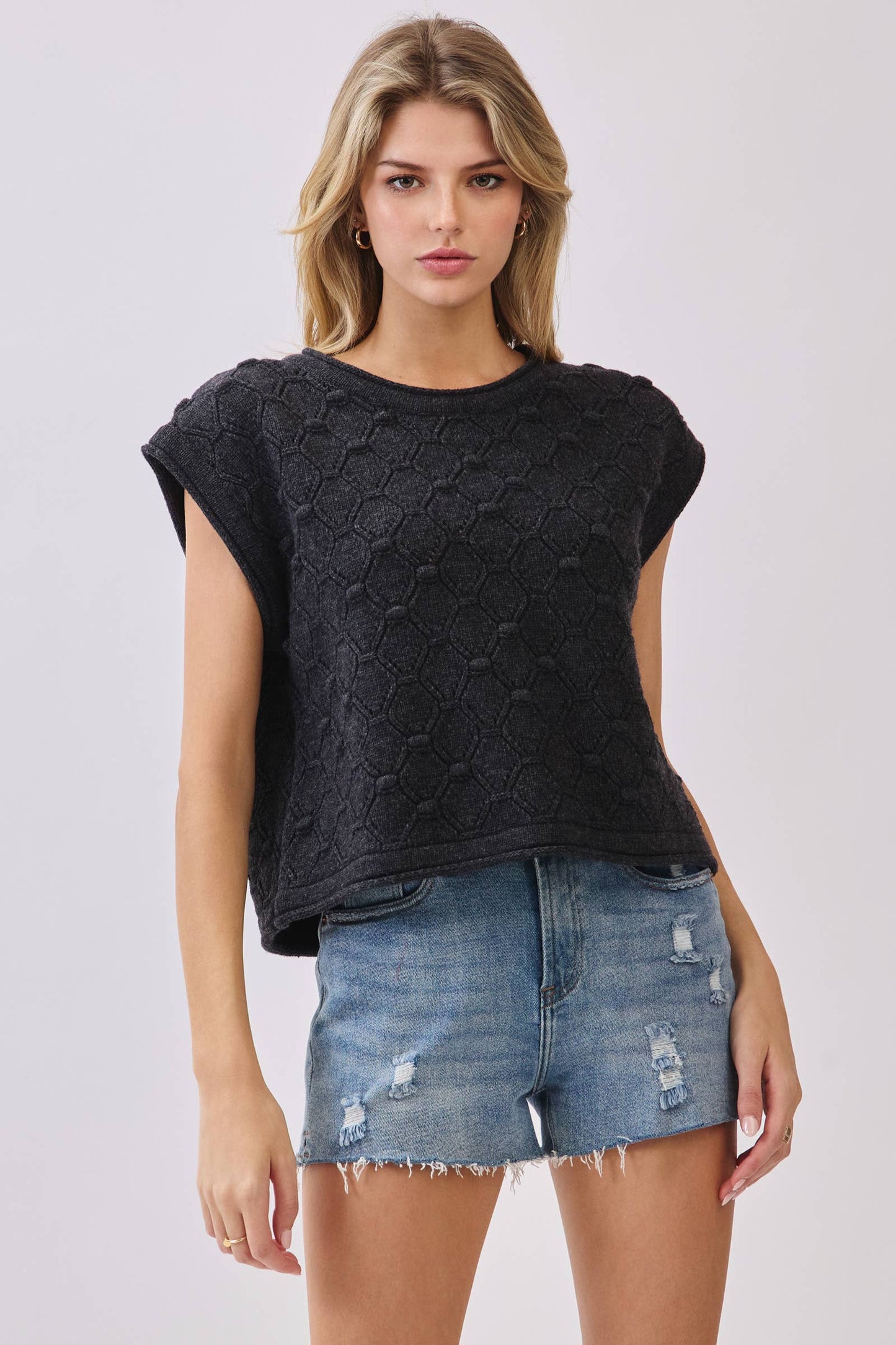 Melinda Short Sleeve Sweater Top