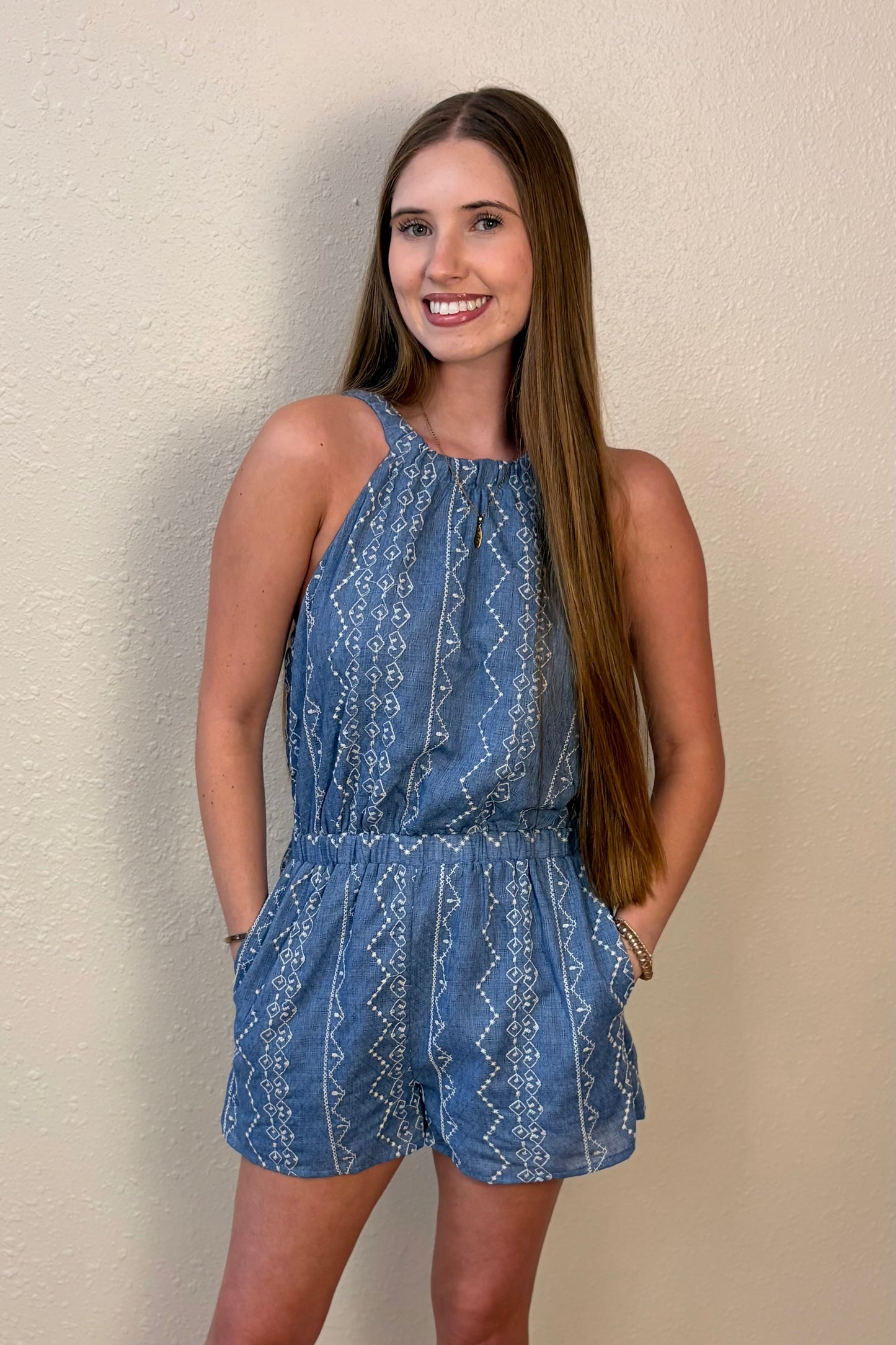 Hallie Embroidered Romper