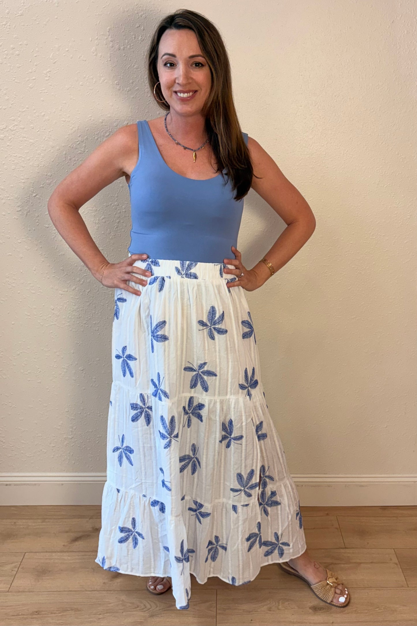 Olivia Tiered Floral Maxi Skirt