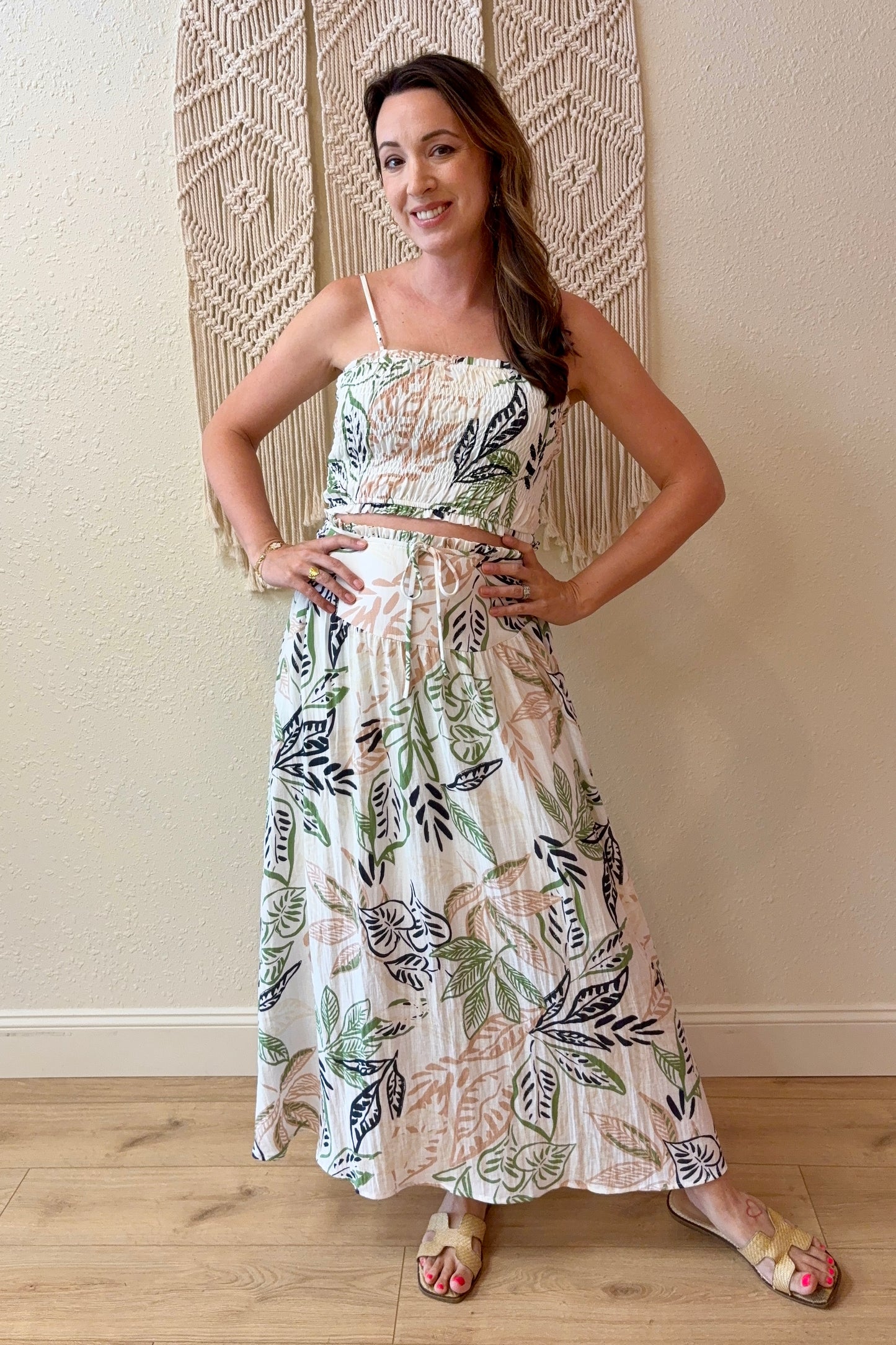 Isla Tropical Floral Maxi Skirt