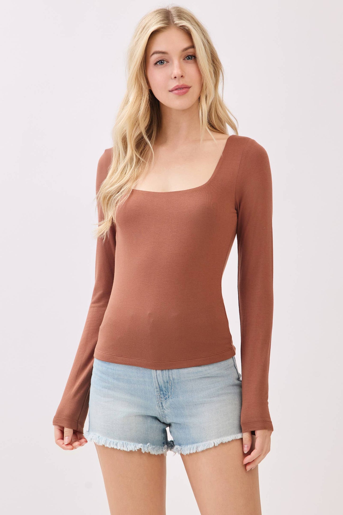 Clarissa Double Layer Long Sleeve Top