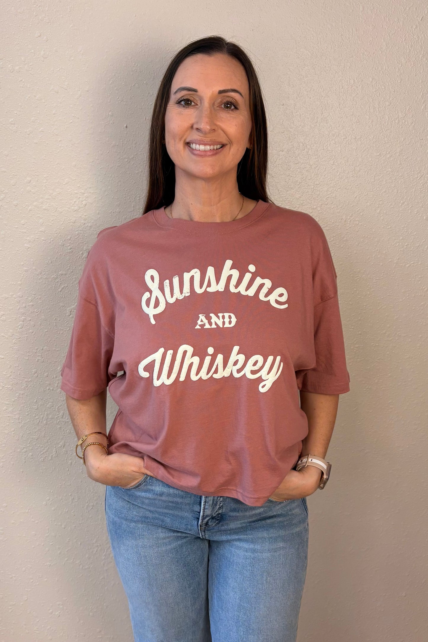 Sunshine and Whiskey Cropped T-Shirt