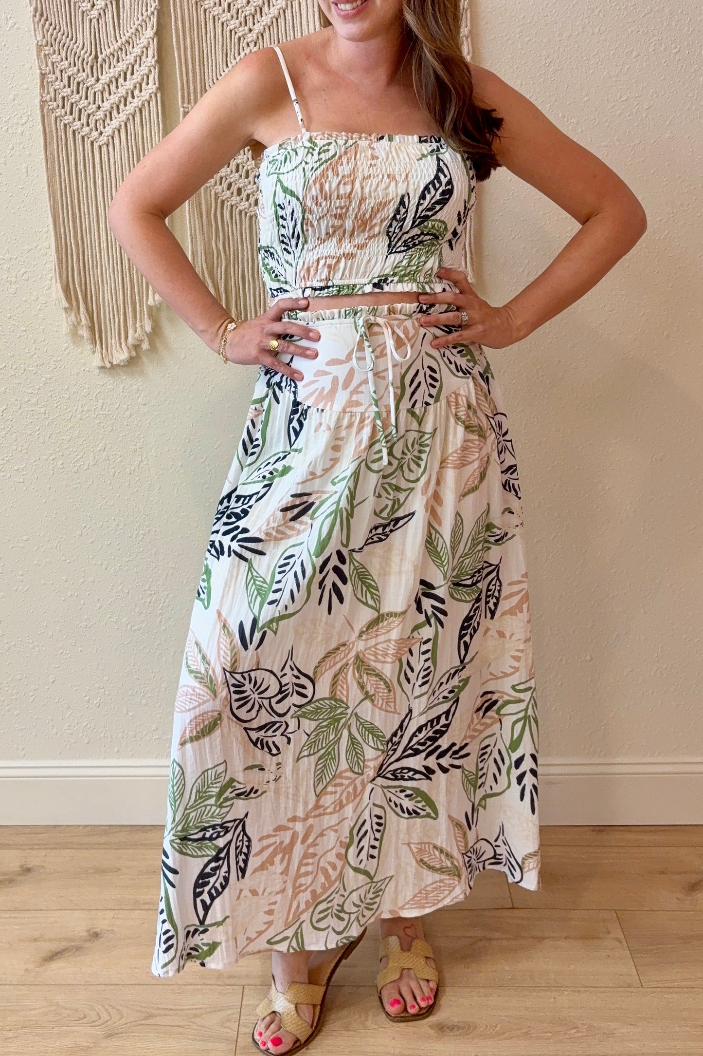 Isla Tropical Floral Maxi Skirt