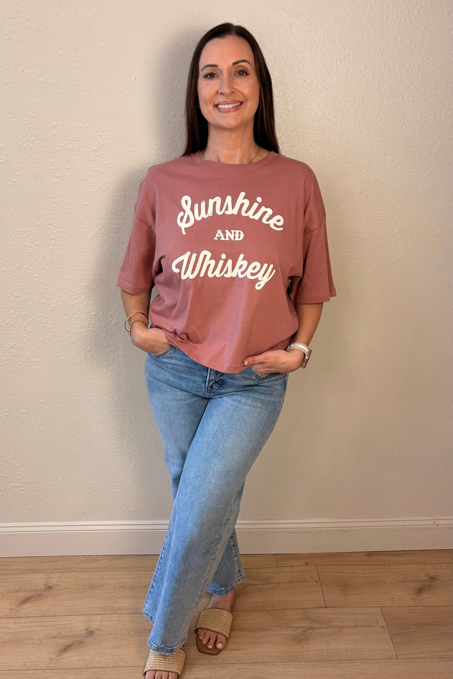 Sunshine and Whiskey Cropped T-Shirt